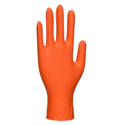 Portwest A930 Powder Free Orange HD Nitrile Disposable Gloves (Box of 100) 2