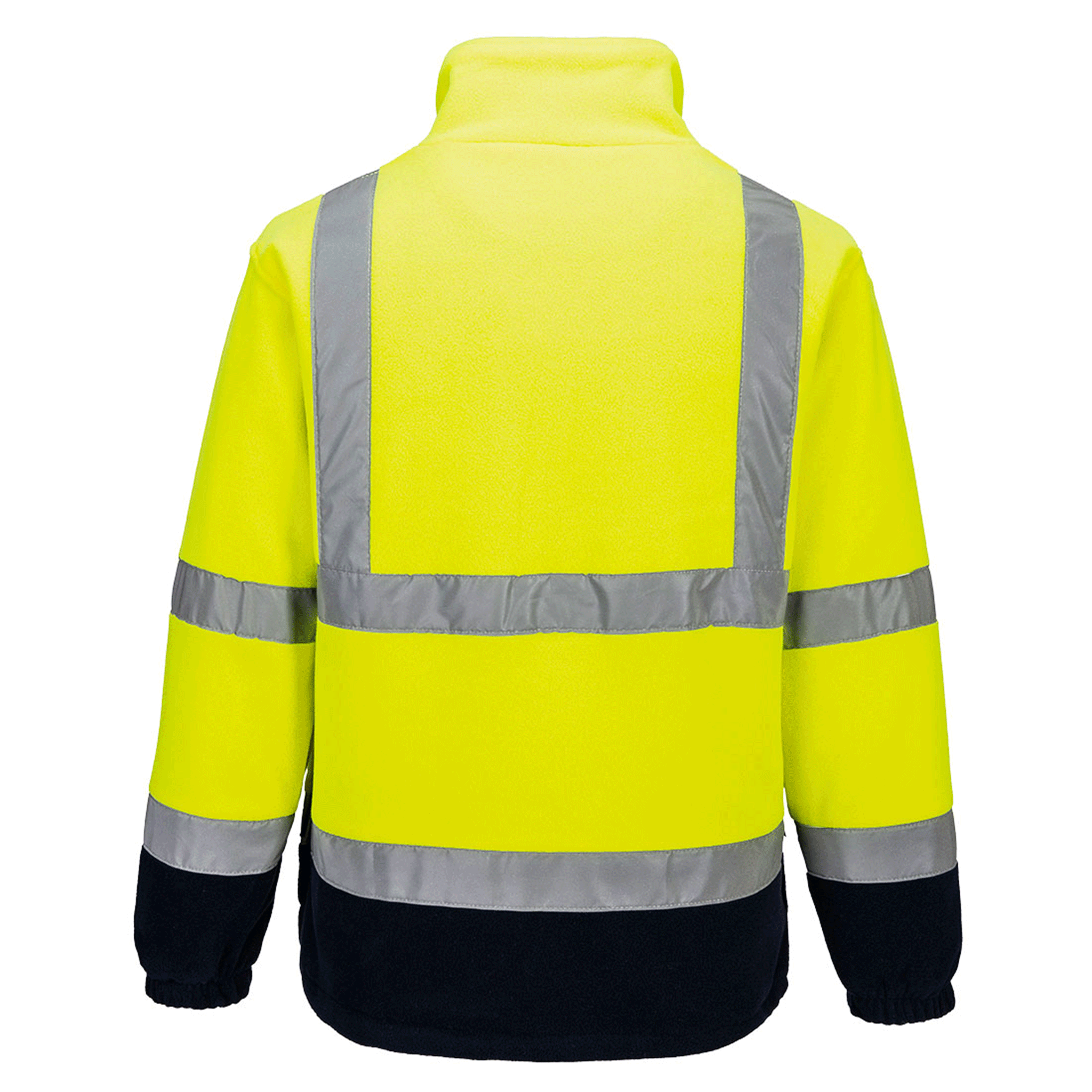 Portwest F301 Hi-Vis Contrast Fleece in Yellow & Navy