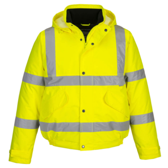 Portwest S463 Hi-Vis Bomber Jacket Yellow 1