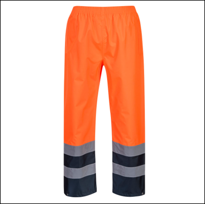 Portwest S486 Hi-Vis Two Tone Traffic Trousers Orange-Navy 1