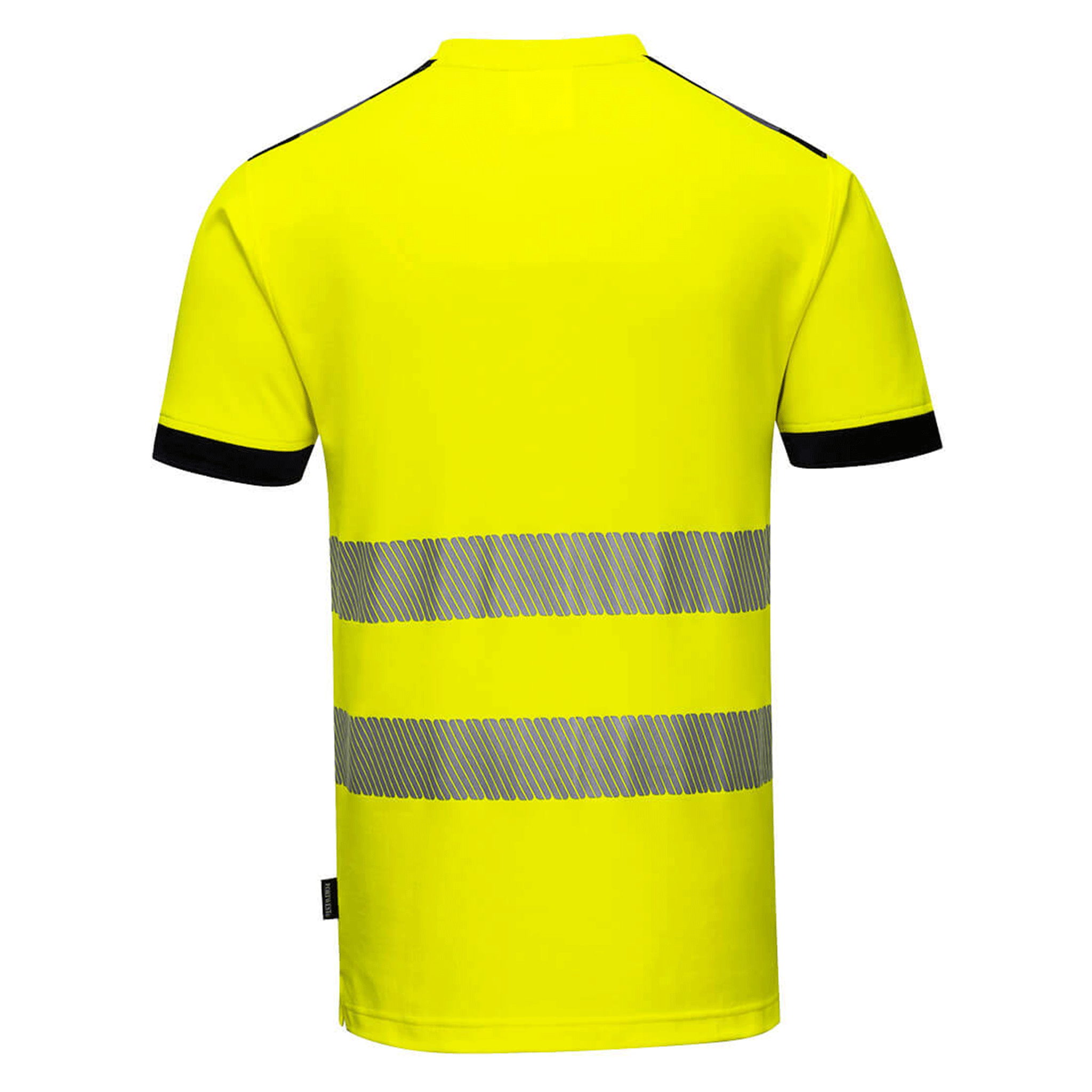 Portwest T181 PW3 Hi-Vis Cotton Comfort T-Shirt in Yellow & Black