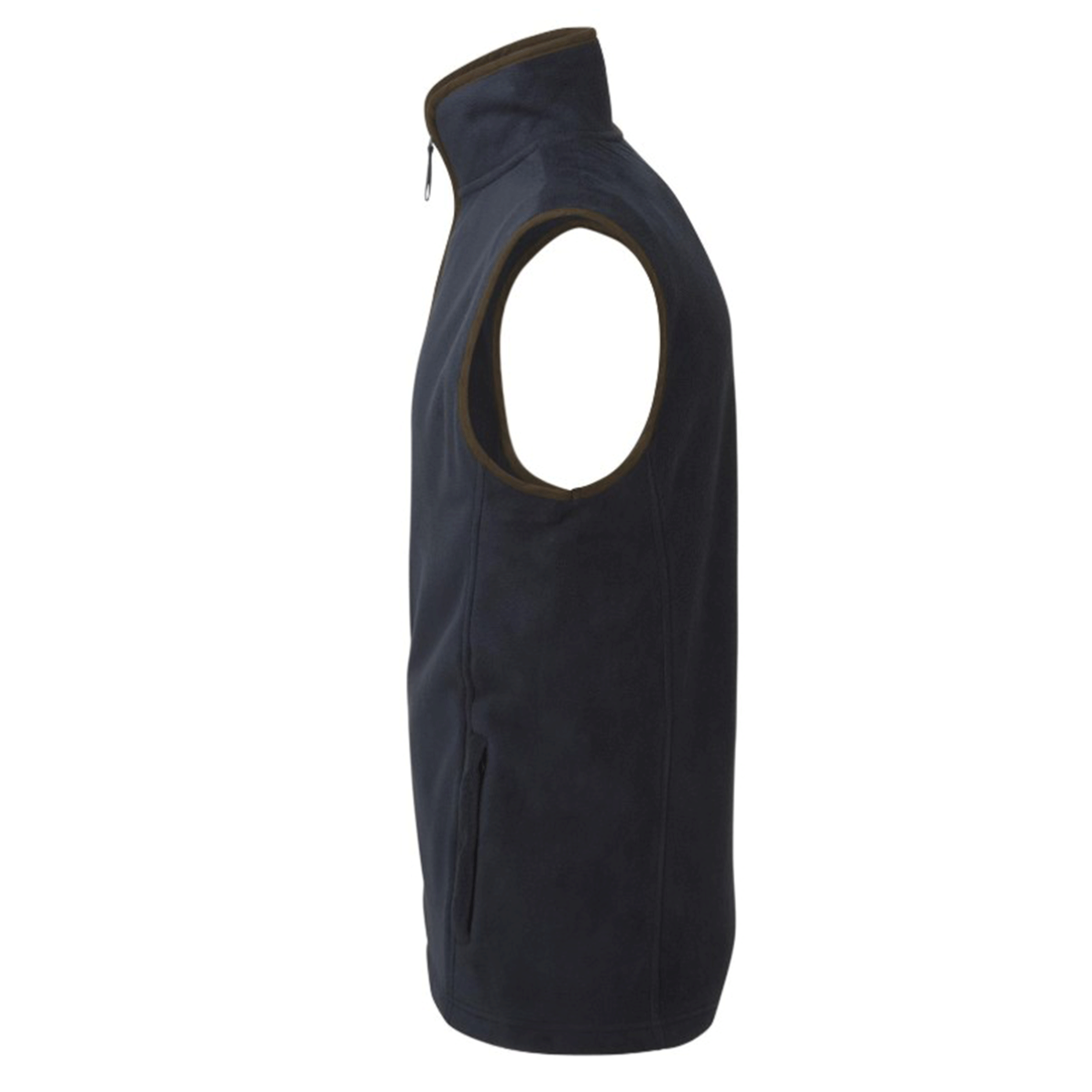 Premier Workwear Men's Artisan Fleece Gilet Navy-Brown