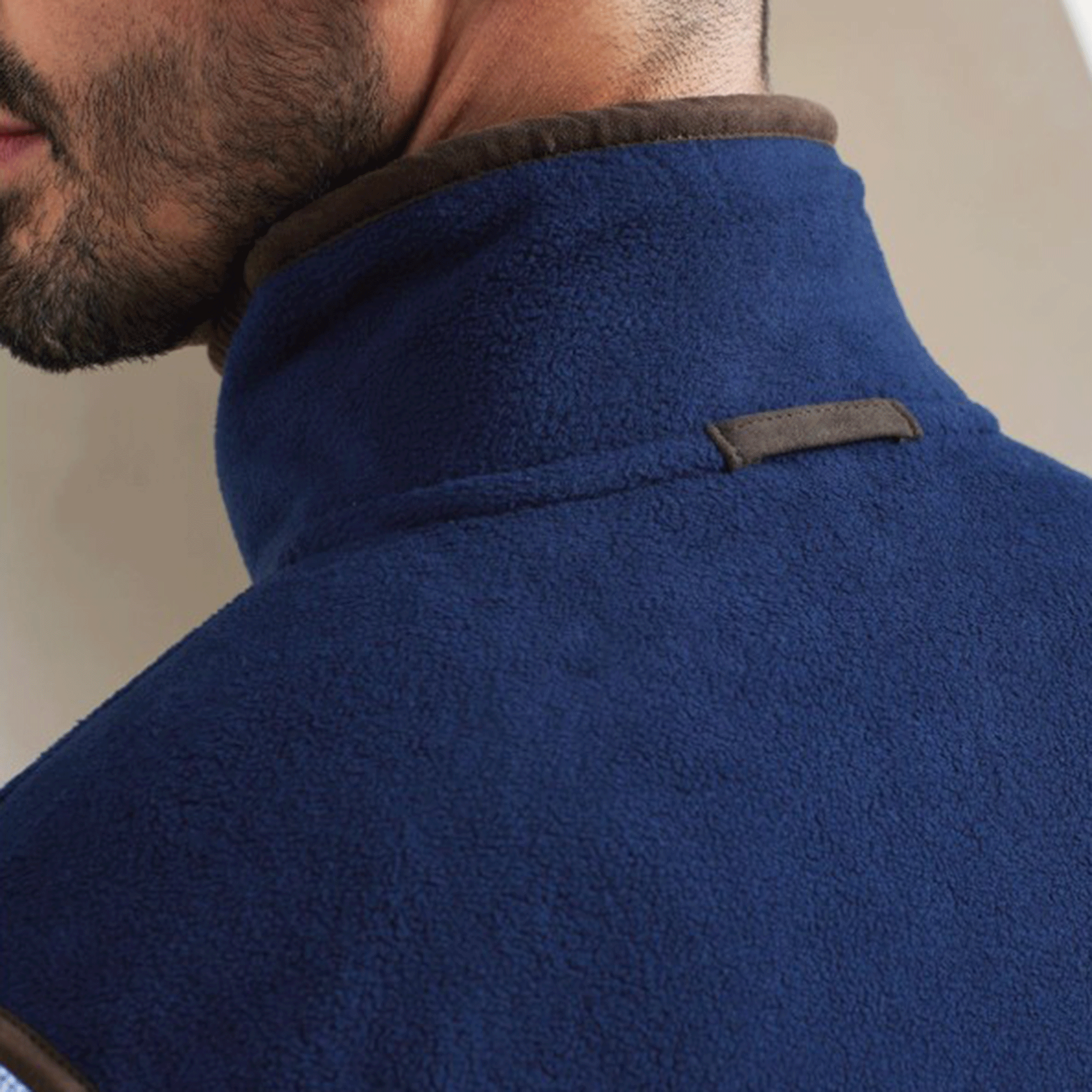 Premier Workwear Men's Artisan Fleece Gilet Navy-Brown