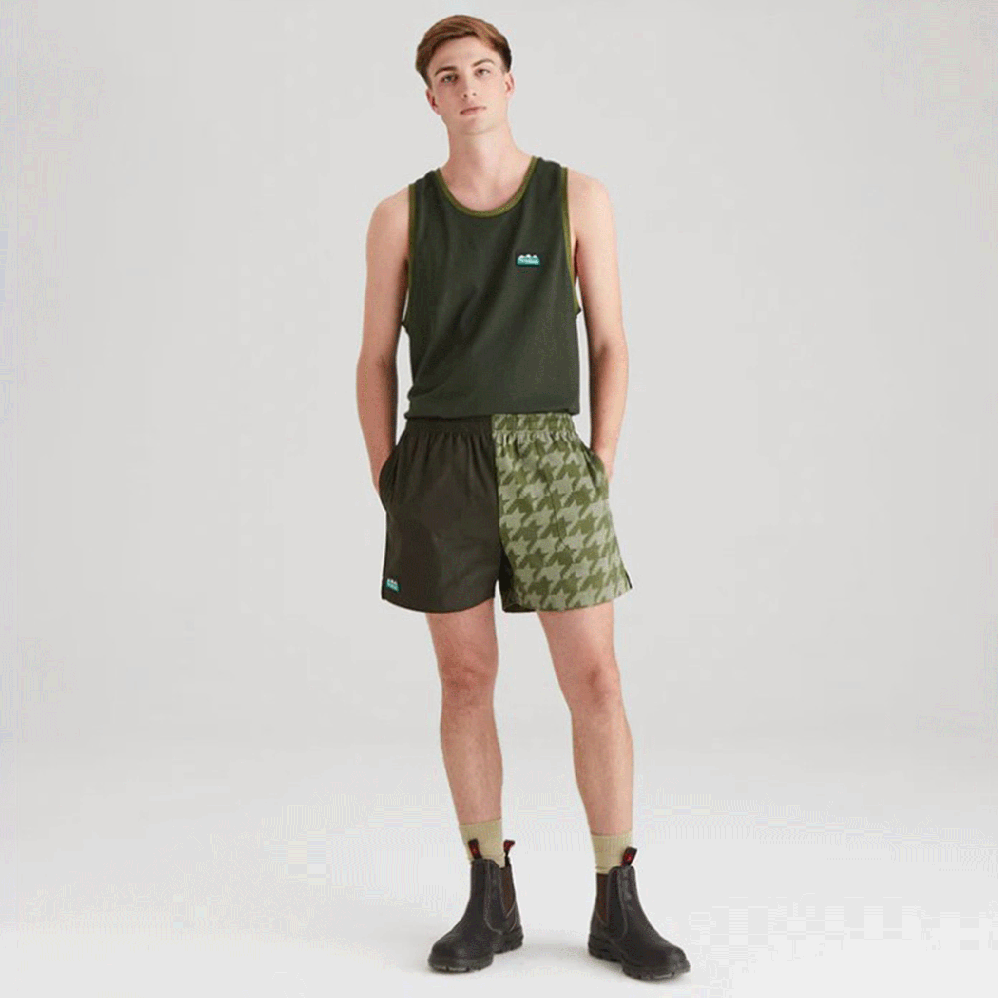 Ridgeline Backslider Shorts Deep Forest Print