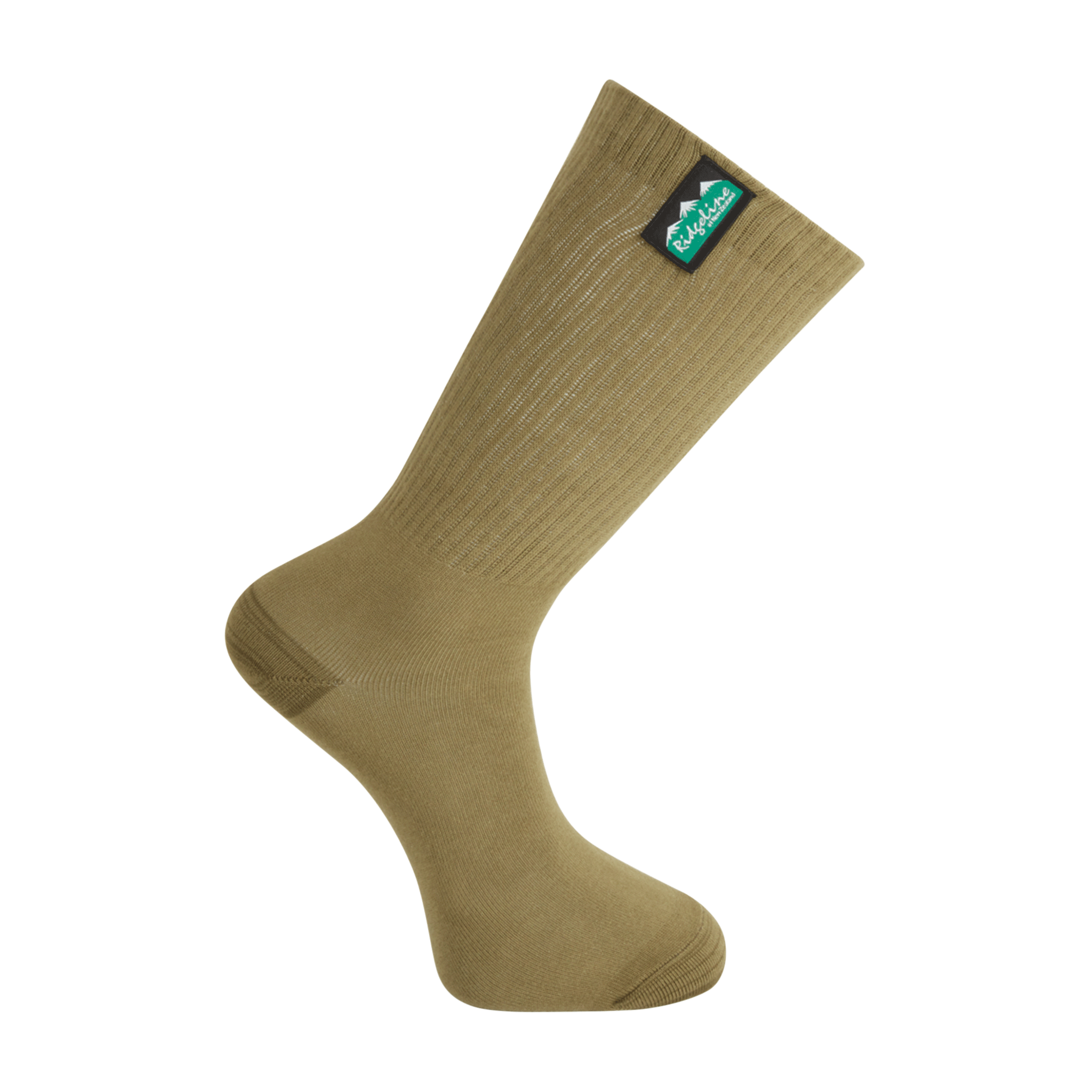 Ridgeline Cotton Light Work Socks Mid Length Olive Multi 3 Pack