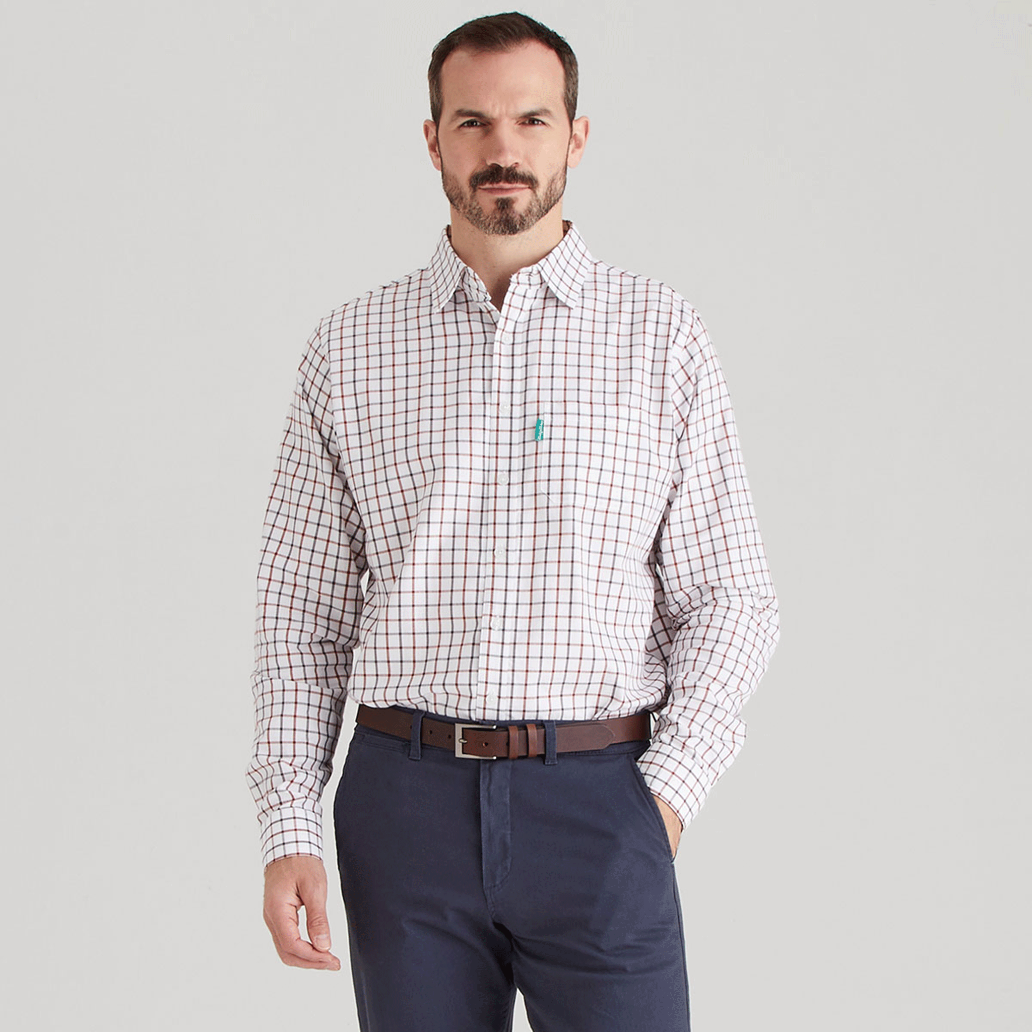 Ridgeline Men's Sedgebrook Shirt Shale-Deep Russet