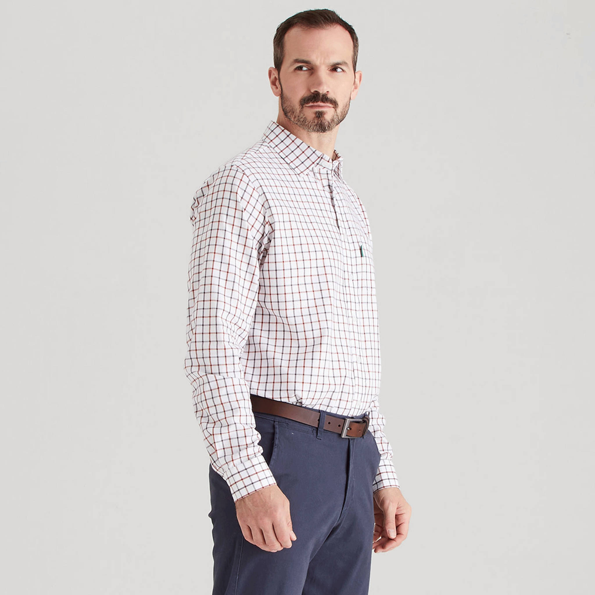 Ridgeline Men's Sedgebrook Shirt Shale-Deep Russet
