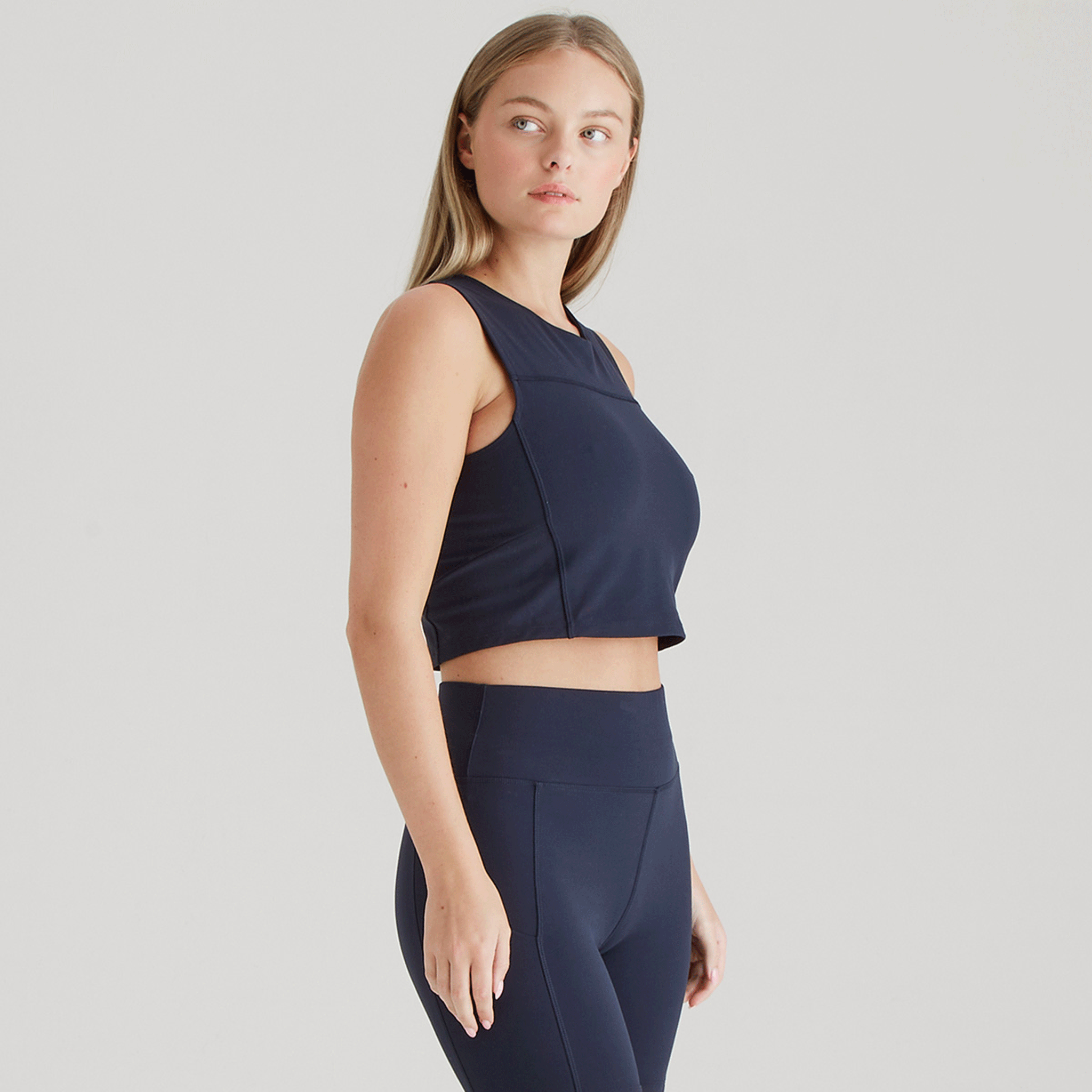 Ridgeline Women's Infinity Crop Top Navy