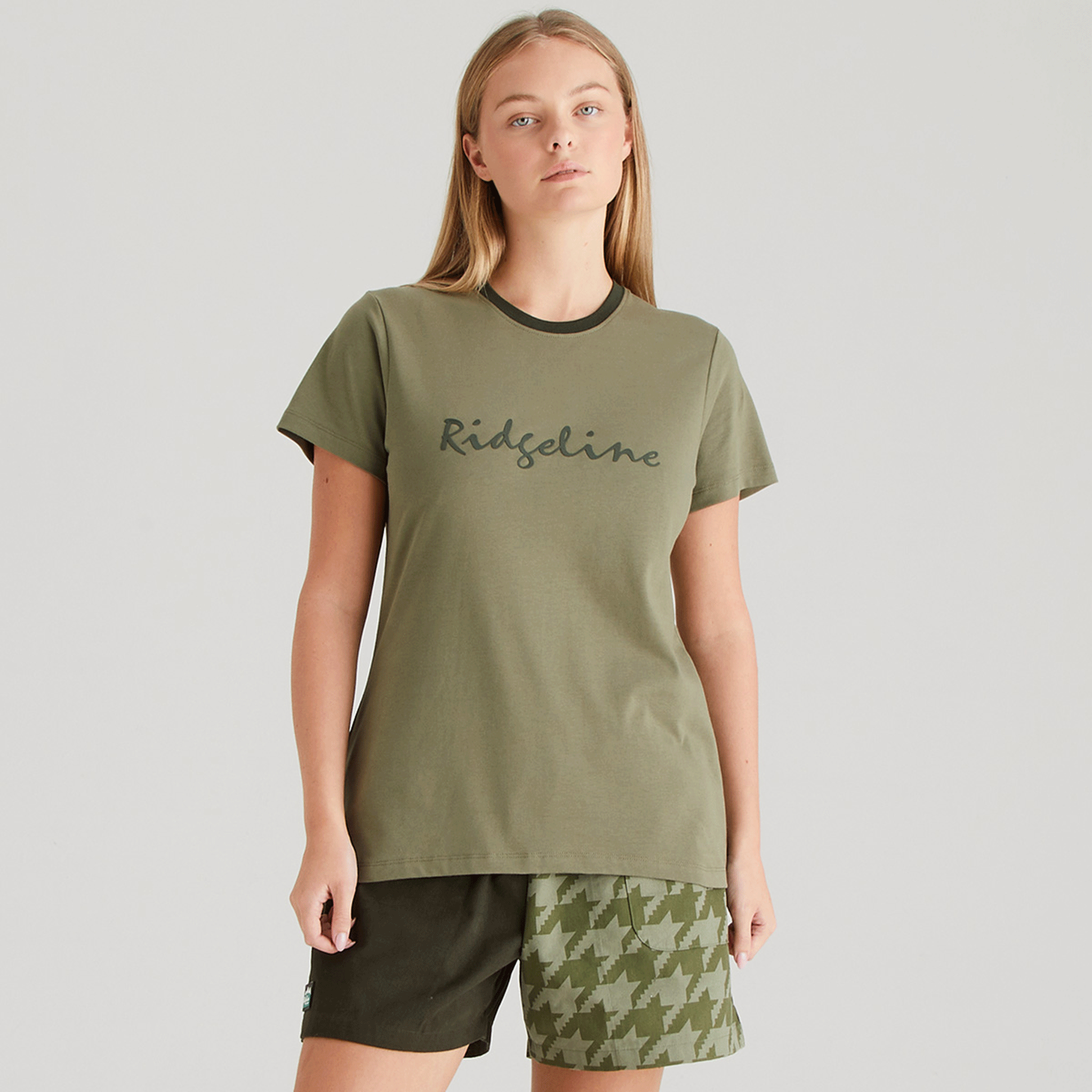 Ridgeline Women's Signature T-Shirt Khaki Green