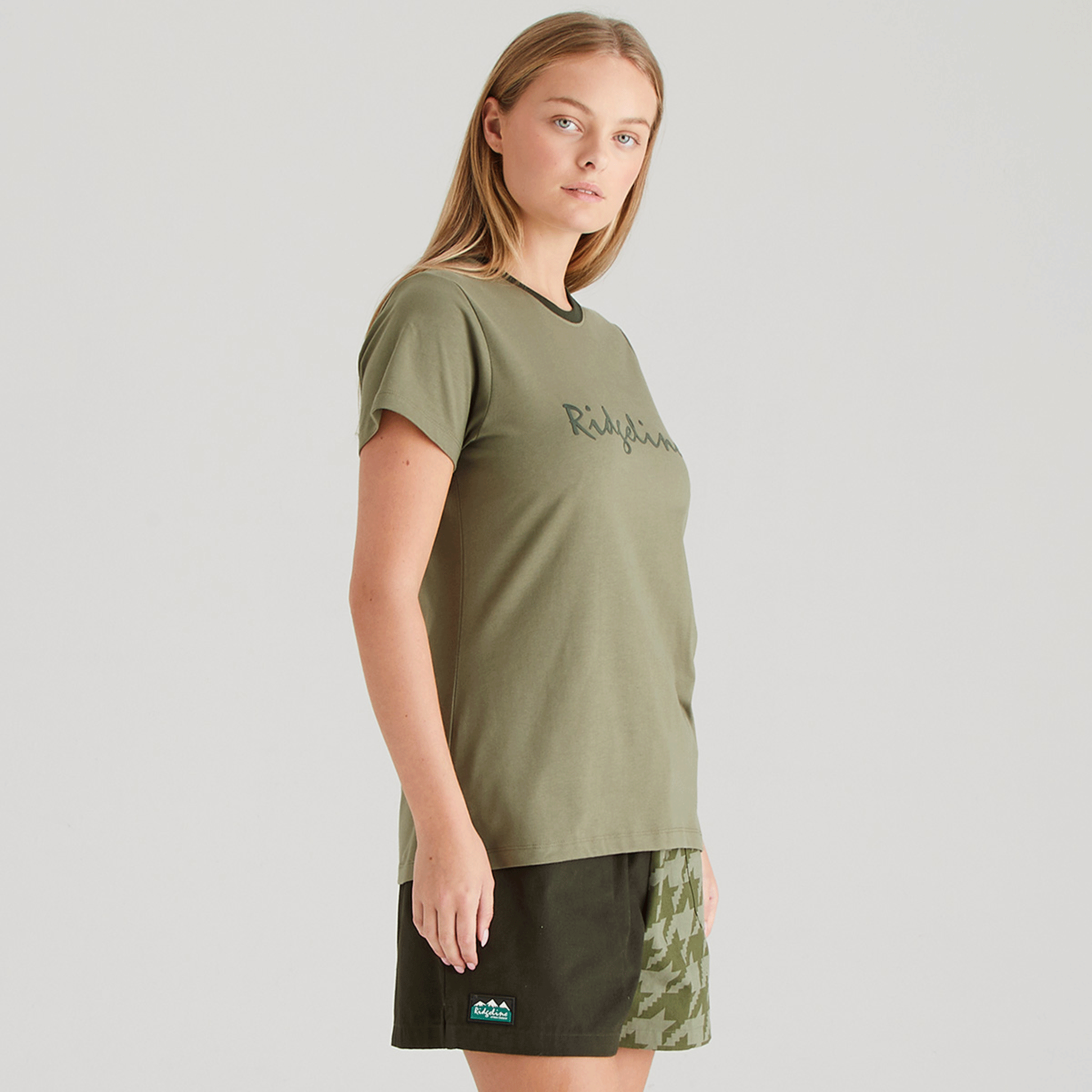 Ridgeline Women's Signature T-Shirt Khaki Green