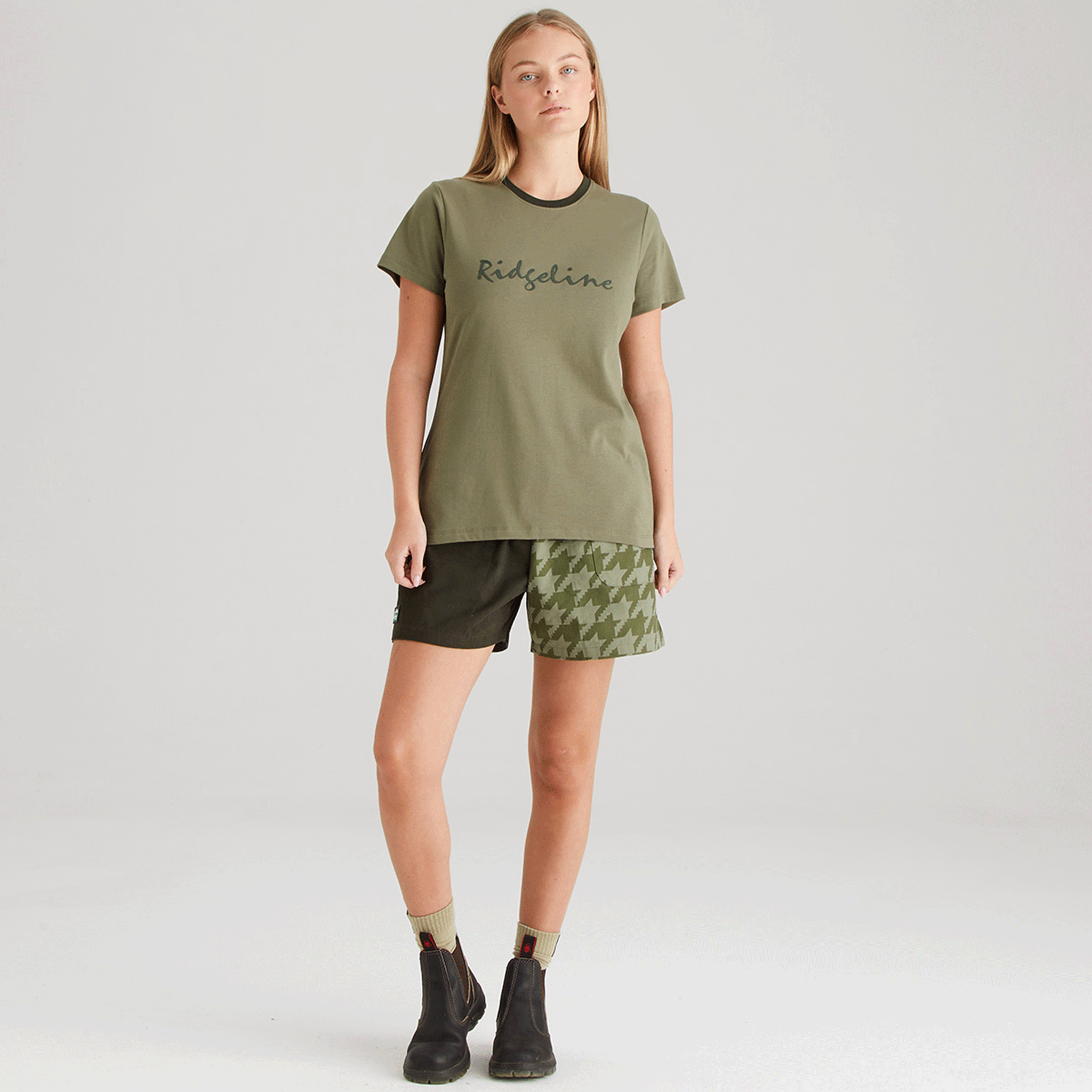 Ridgeline Women's Signature T-Shirt Khaki Green