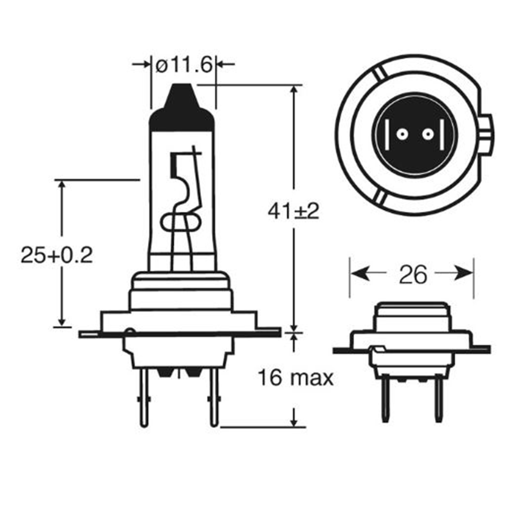 Ring Automotive H7 Xenon200 Brighter Headlamp Bulbs 12V 2 Pack
