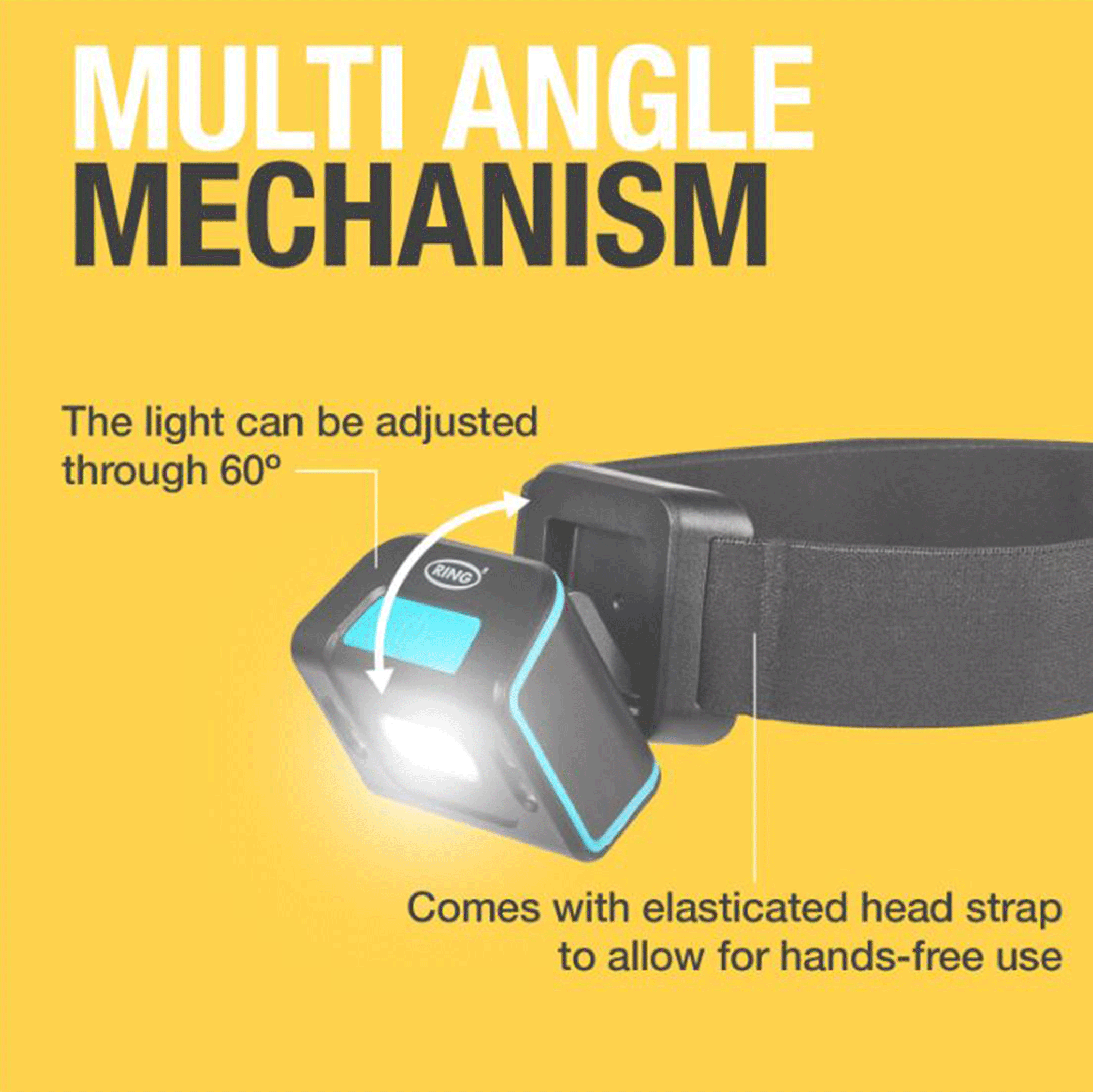 Ring Automotive Magflex Rechargeable Head Torch 250 with Motion Sensor
