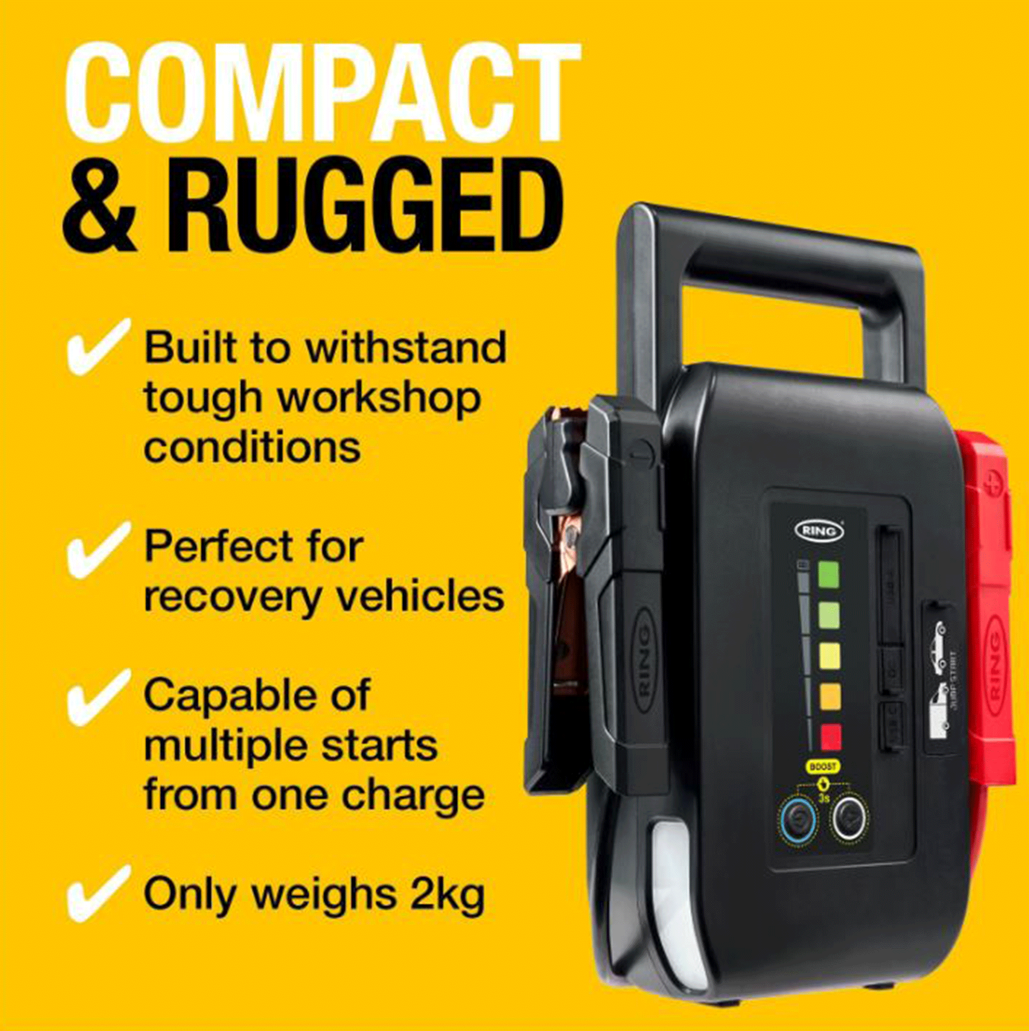 Ring Professional Jumpstart Pro 1000 Lithium Jump Starter 12V