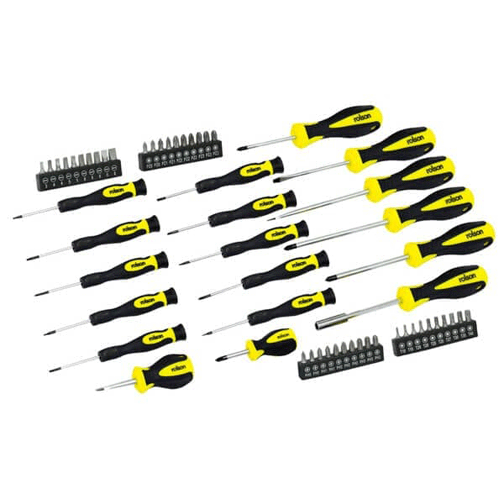 Rolson 58 Piece Screwdriver & Bit Set