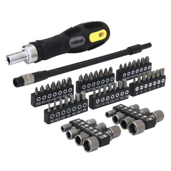 Rolson 58pc Screwdriver &amp; Bit Set