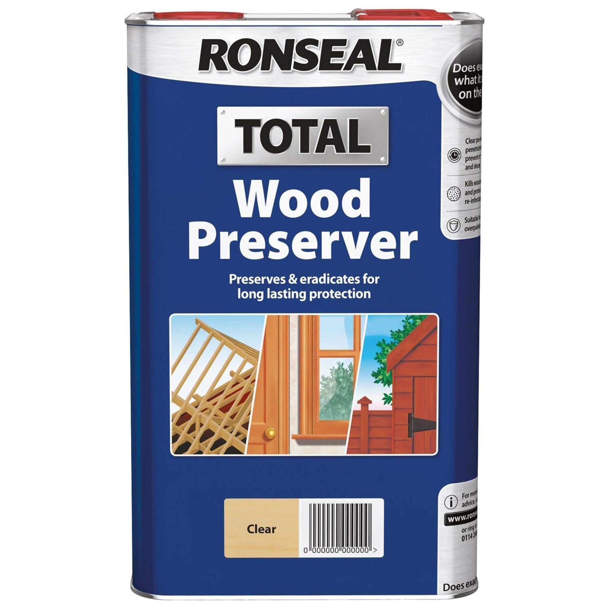 Ronseal Total Wood Preserver Clear 5L