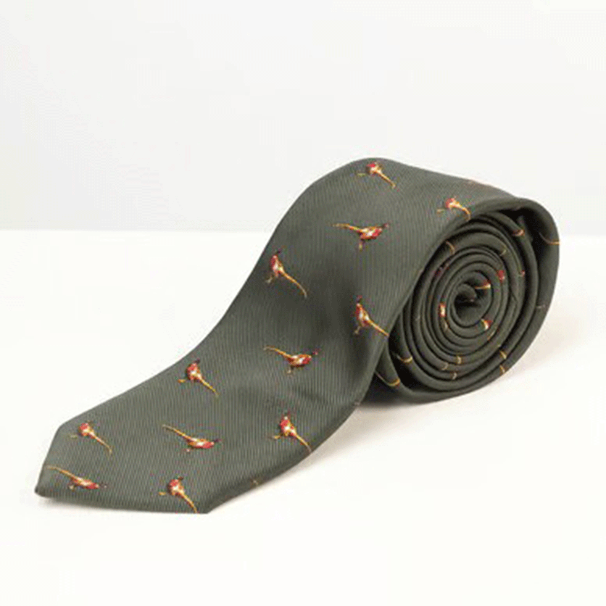 Rydale Danby Men's Shooting Tie Walking Pheasant Olive