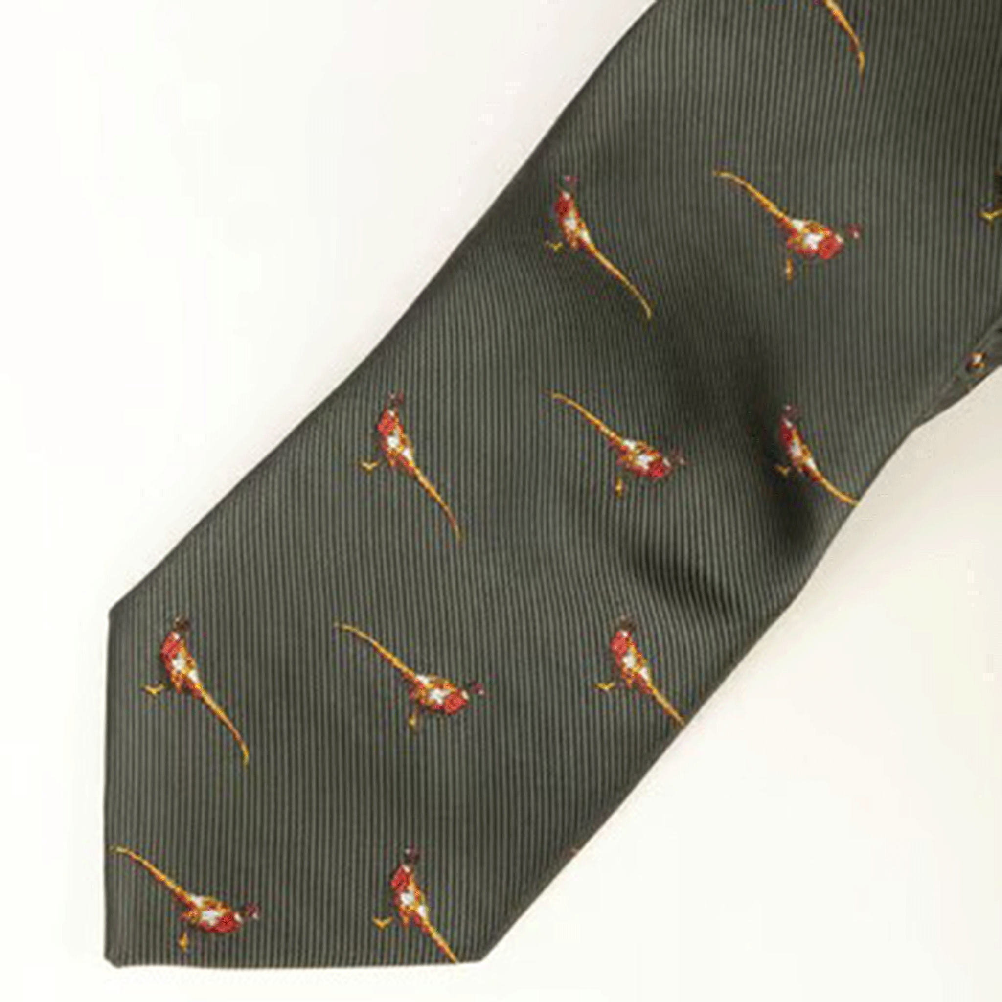 Rydale Danby Men's Shooting Tie Walking Pheasant Olive