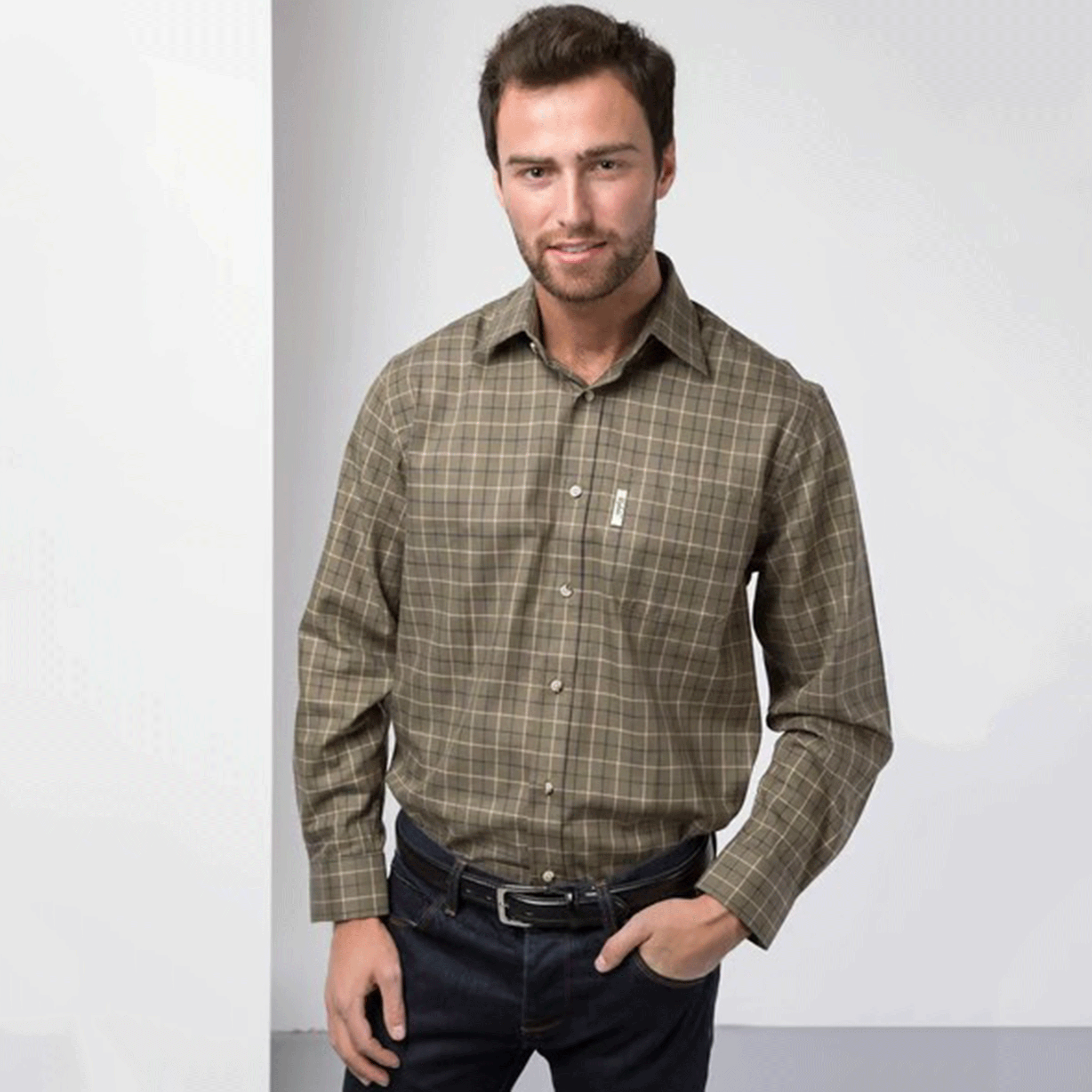 Rydale Gransmoor Men's Country Check Shirt Olive