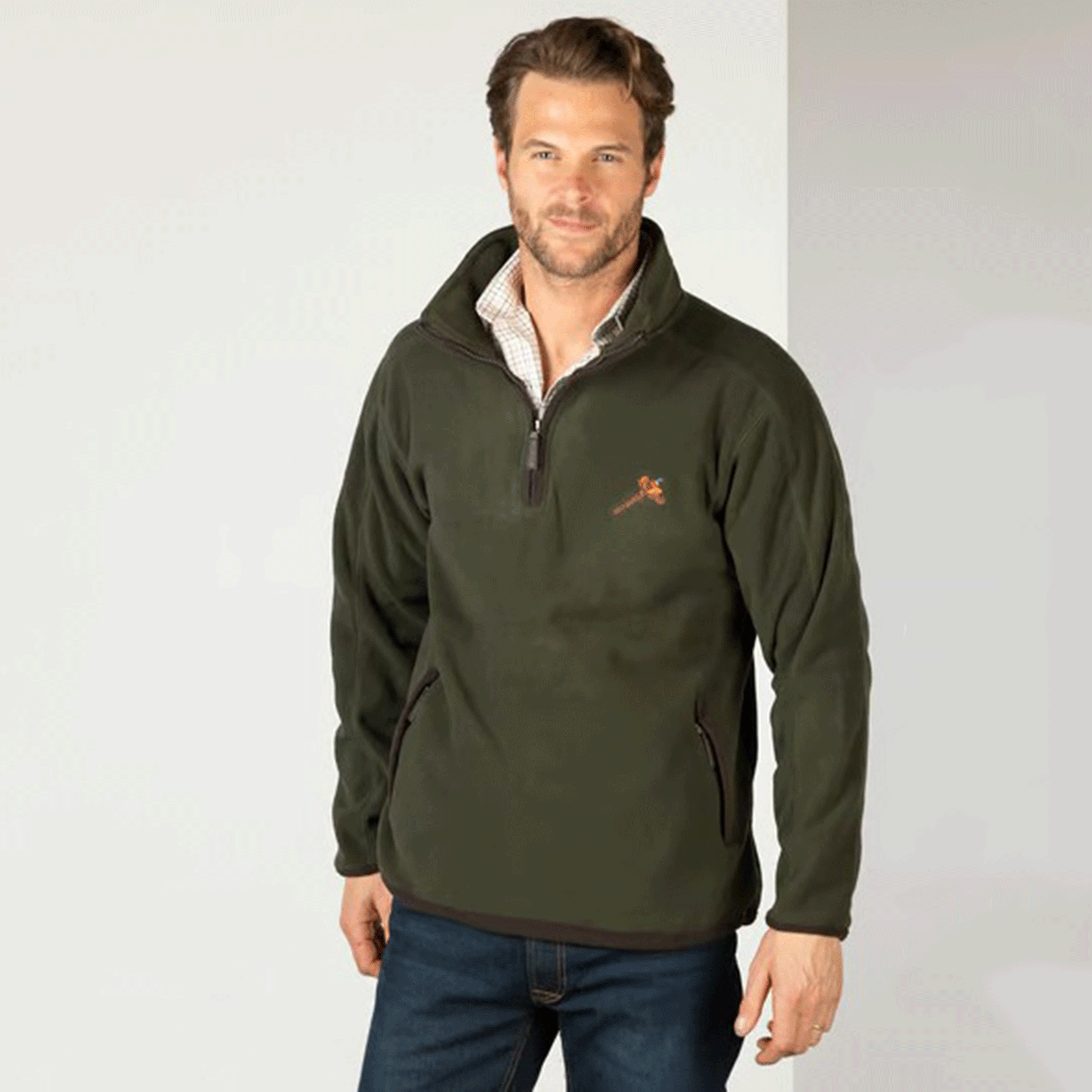Rydale Gransmoor Men's Half Zip Fleece Olive