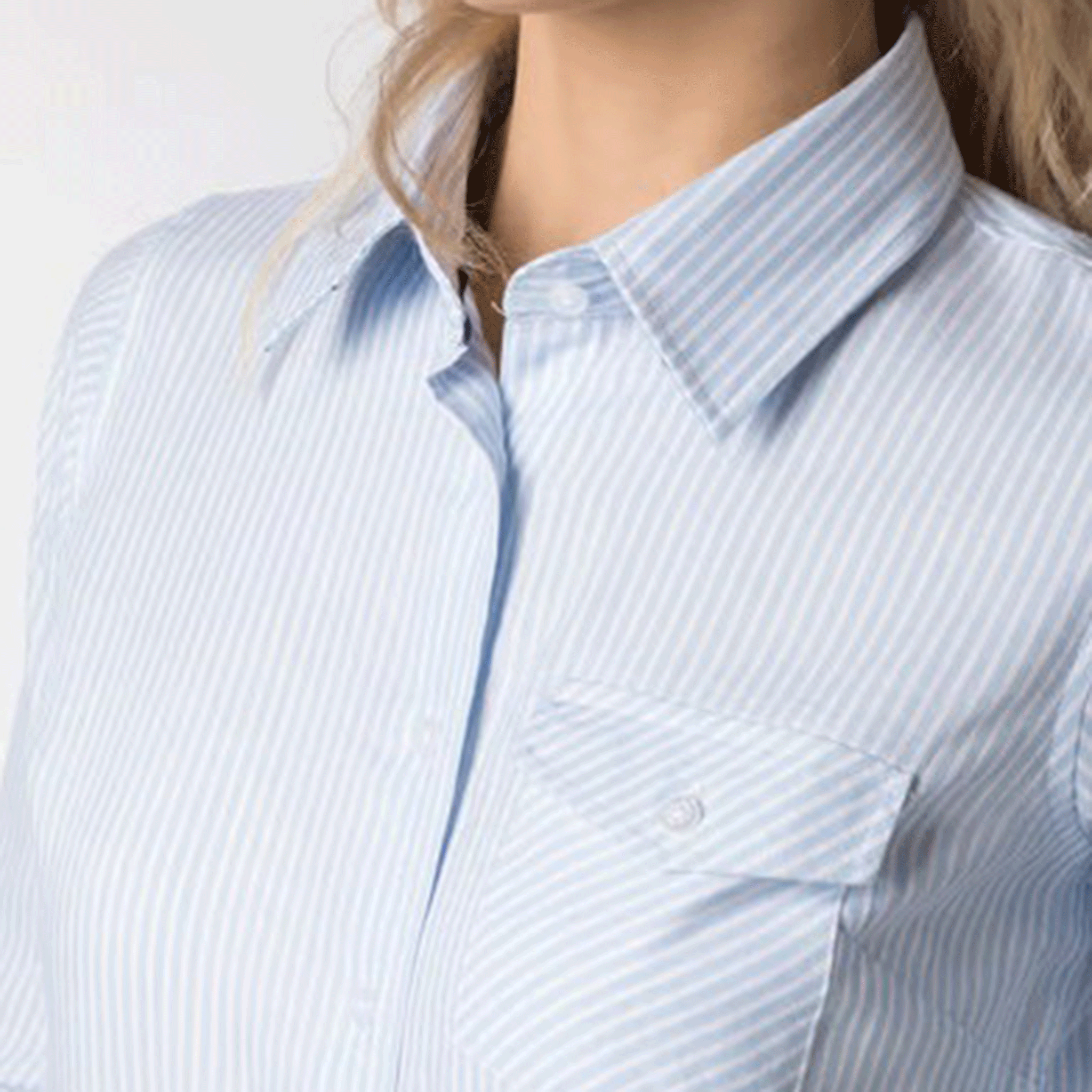 Rydale Hannah Ladies Striped Country Shirt Matilda Cloudless