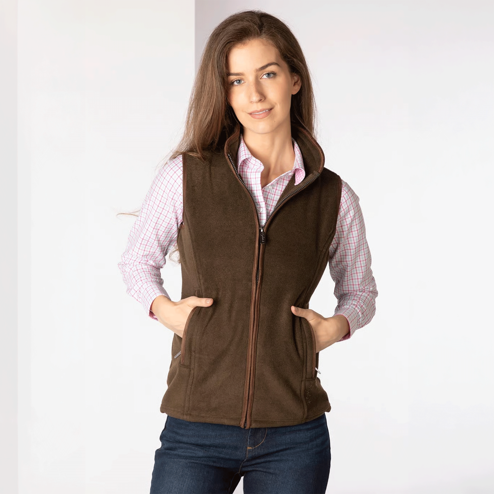 Rydale Huggate Ladies Premium Fleece Waistcoat Bark