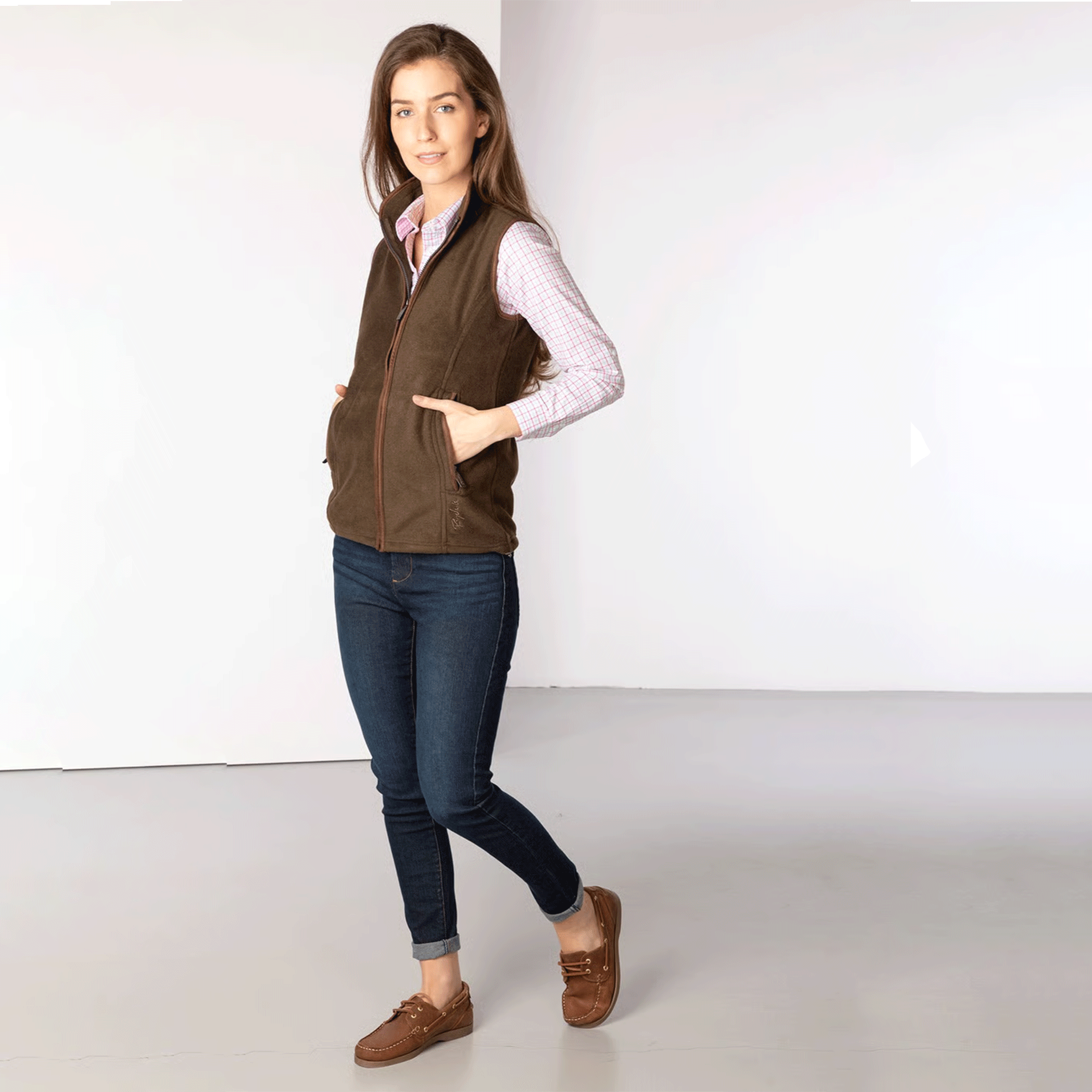 Rydale Huggate Ladies Premium Fleece Waistcoat Bark