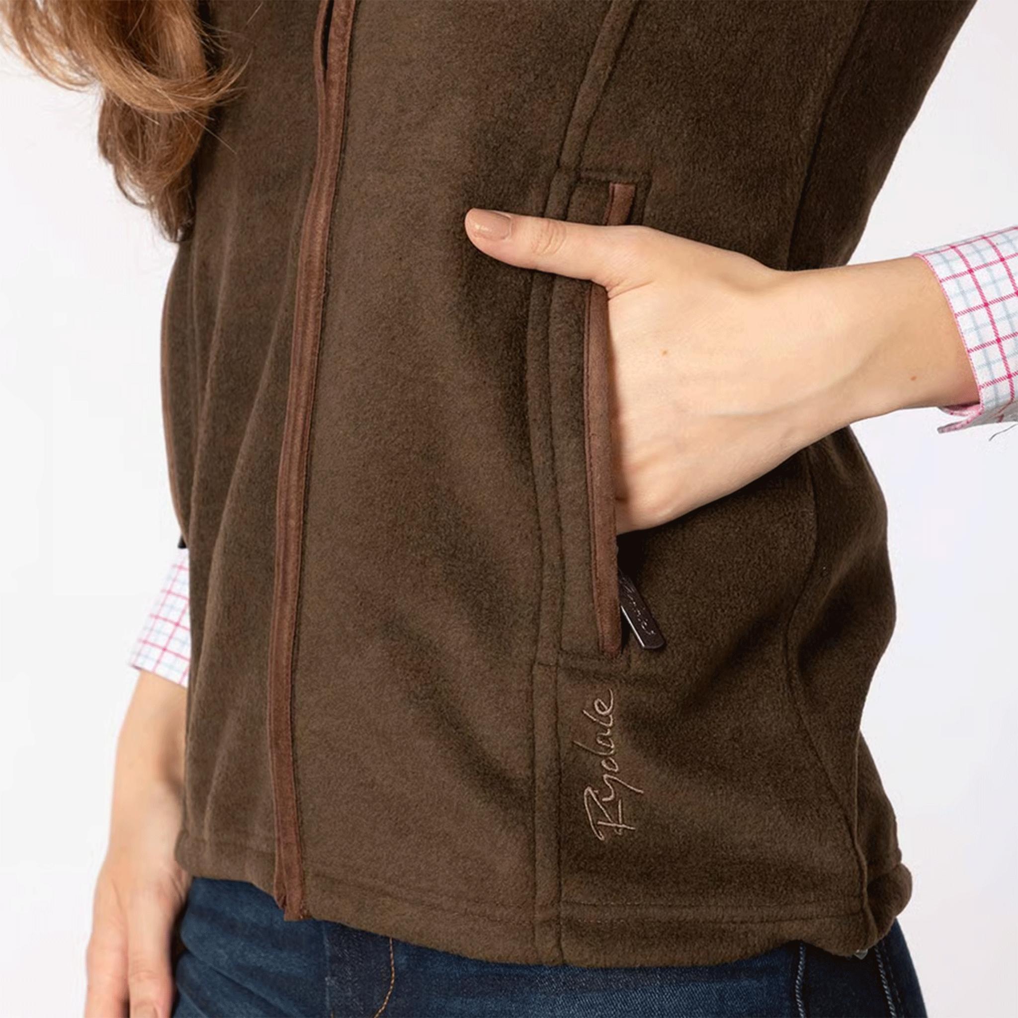 Rydale Huggate Ladies Premium Fleece Waistcoat Bark