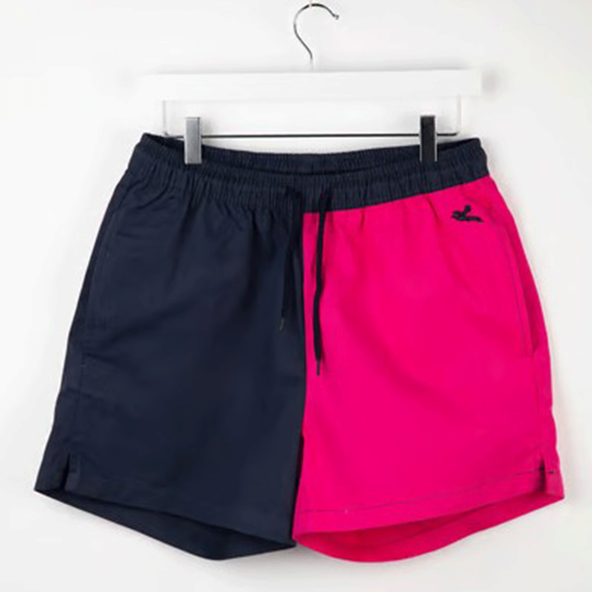 Rydale Kirby Ladies Quartered Cotton Rugby Shorts Navy-Bonbon