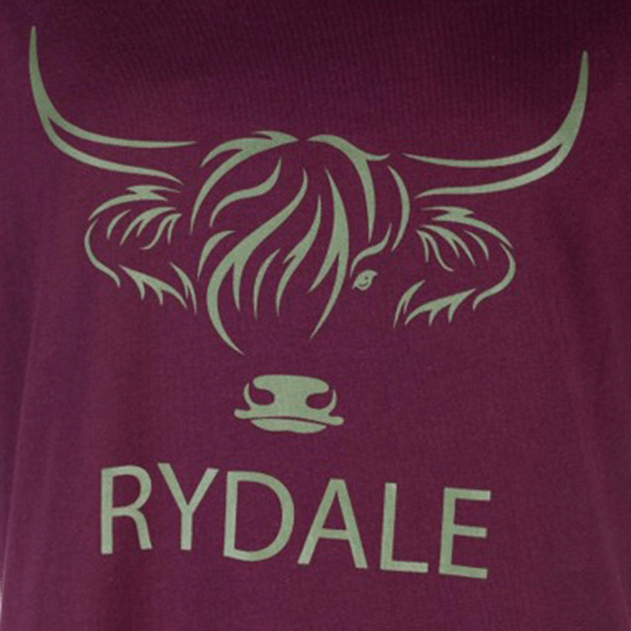 Rydale Ladies Highland Cow T-Shirt Kirby Dark Berry