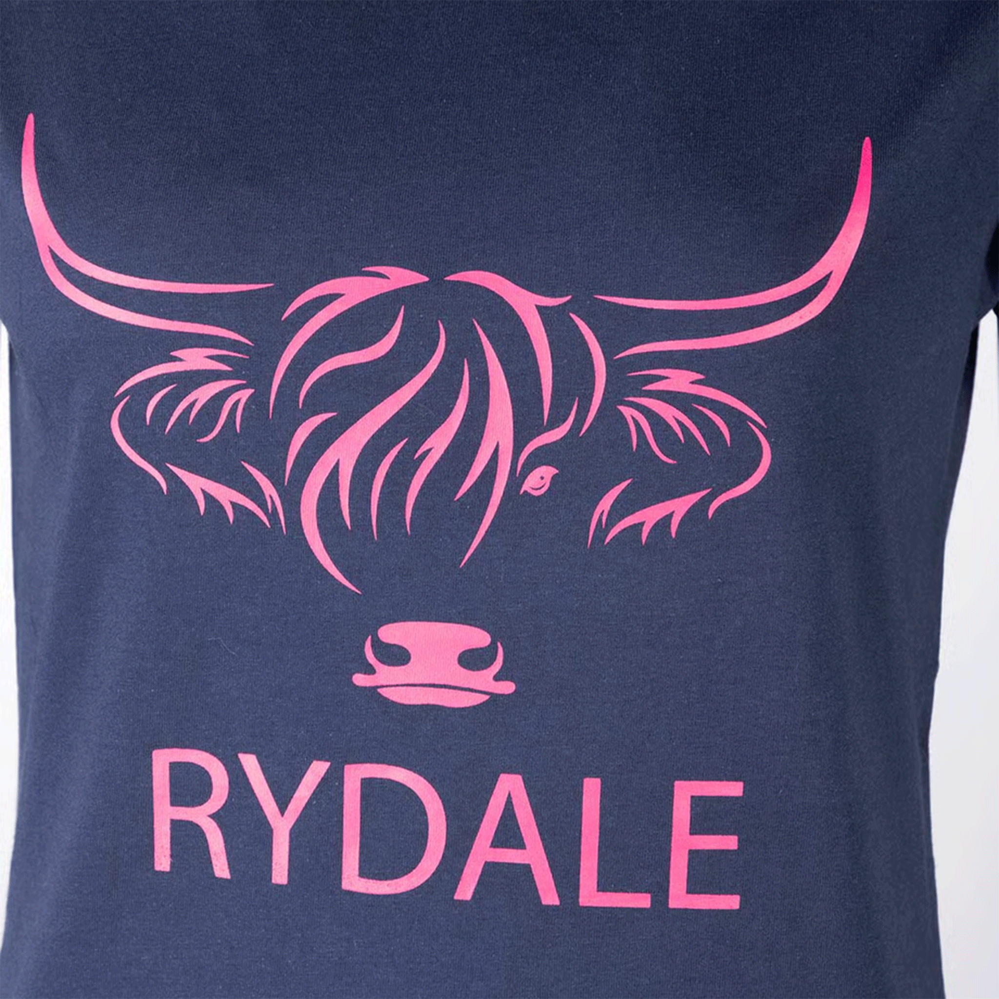 Rydale Ladies Highland Cow T-Shirt Kirby Navy