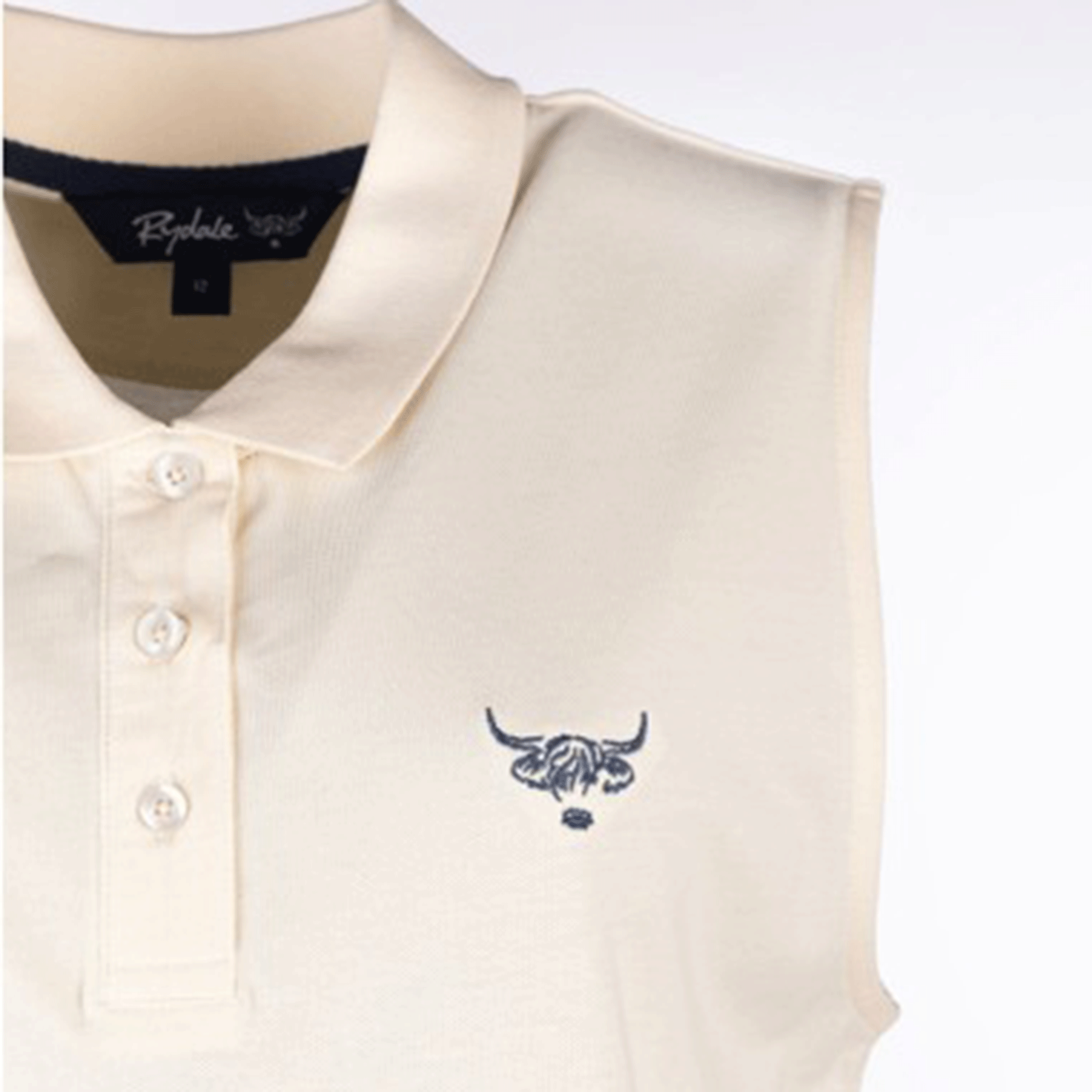 Rydale Ladies Sleeveless Polo Shirt Cream