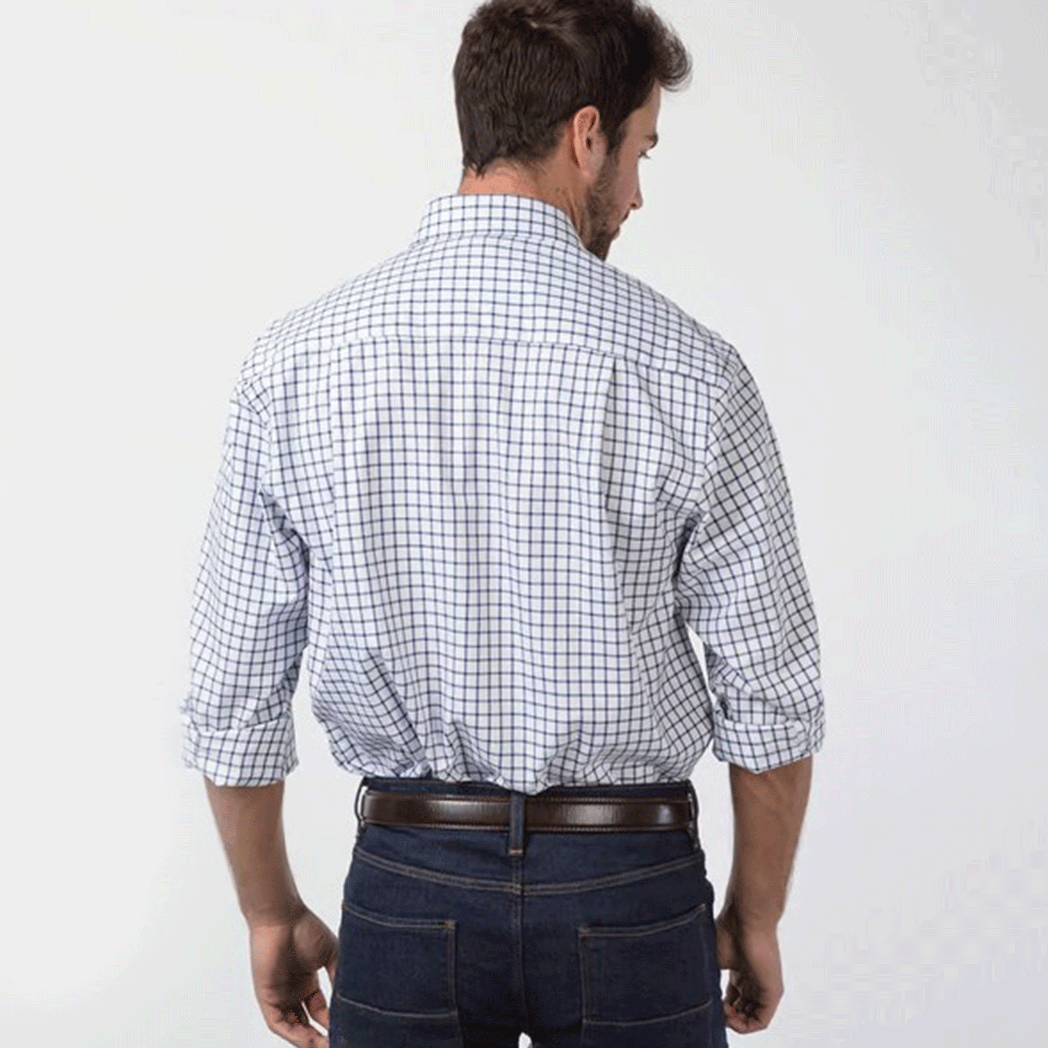 Rydale Men's Check Shirt Richmond Navy-White