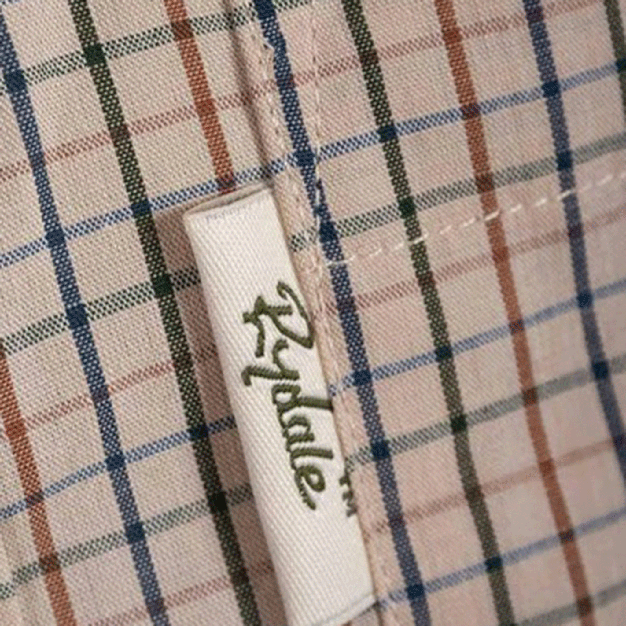 Rydale Men's Short Sleeved Check Shirt Poacher Beige