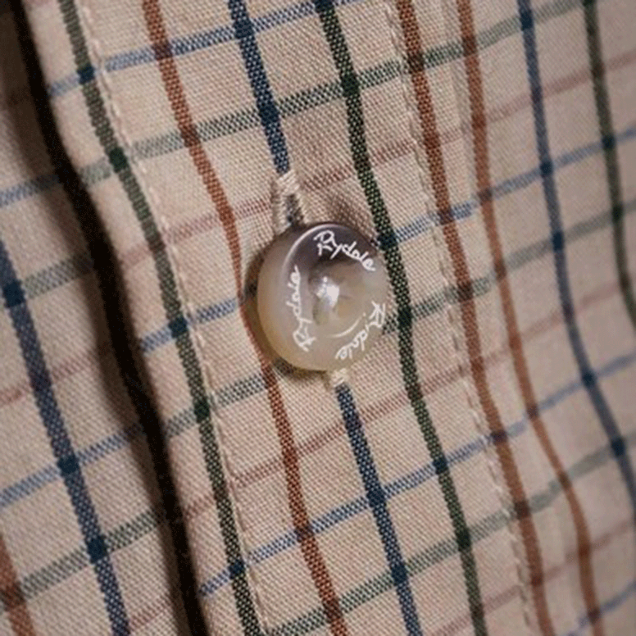 Rydale Men's Short Sleeved Check Shirt Poacher Beige