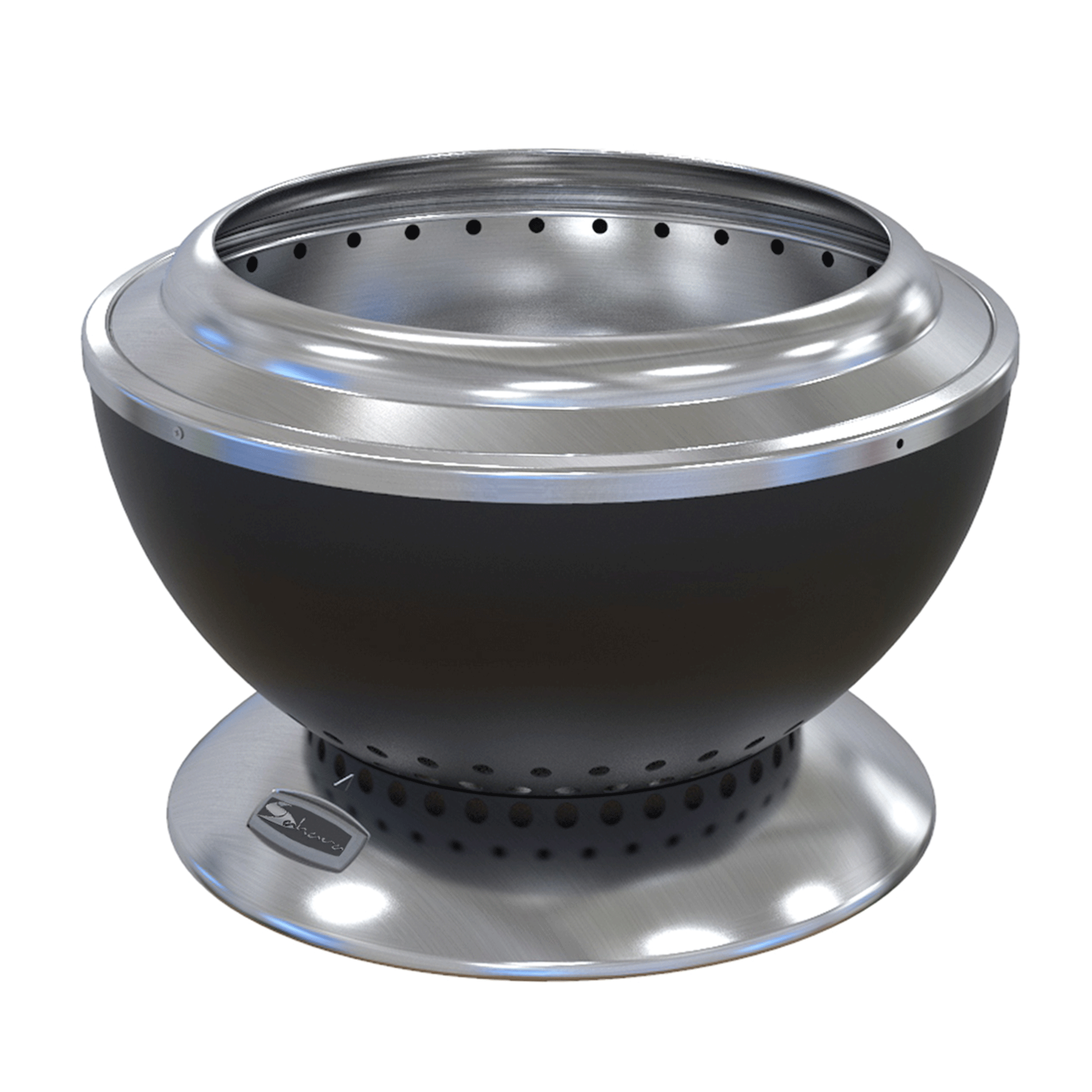 Sahara Clean Burn Smokeless Fire Pit Stainless Steel-Black