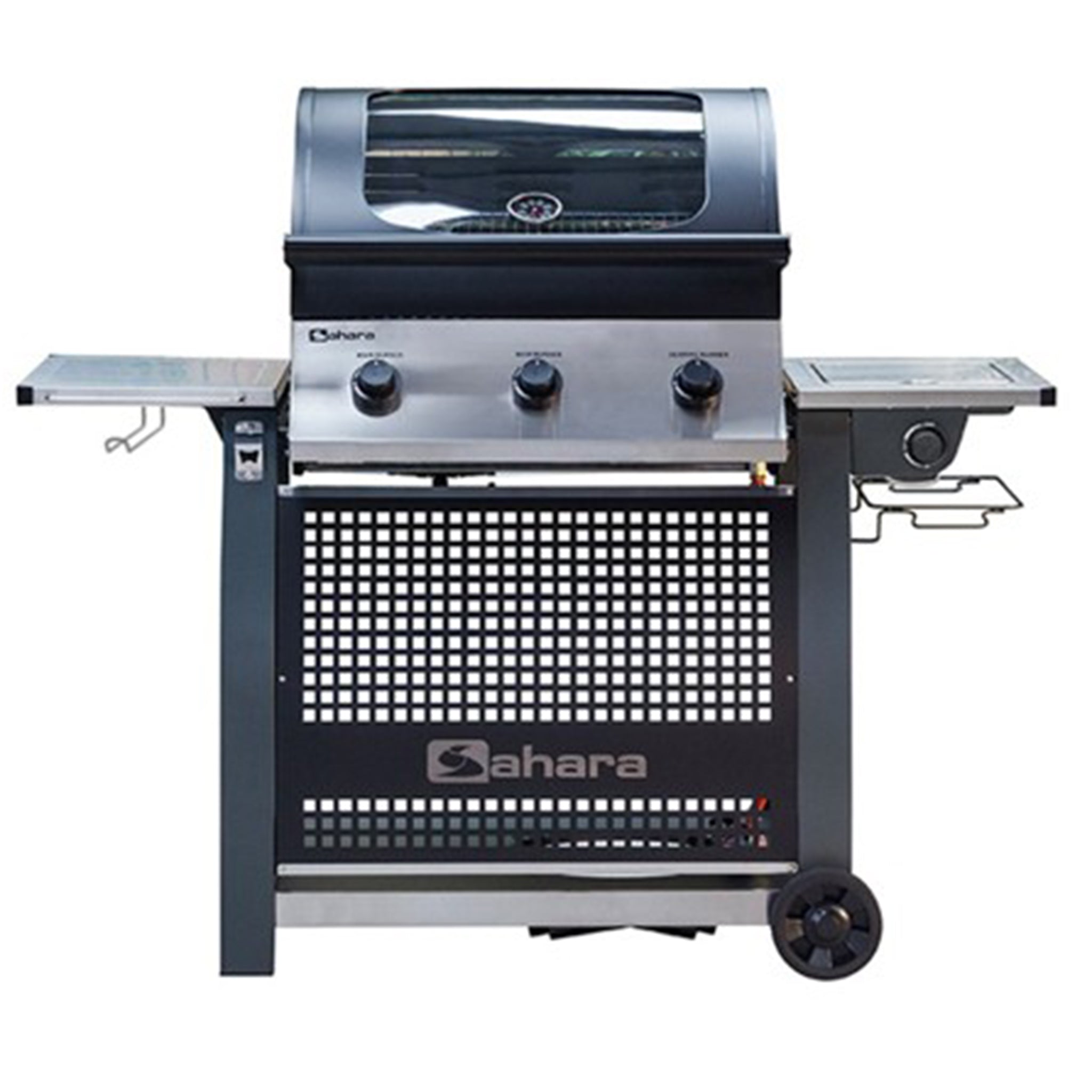 Sahara S375 3+1 Burner Gas BBQ Stainless Steel-Smoky Teal