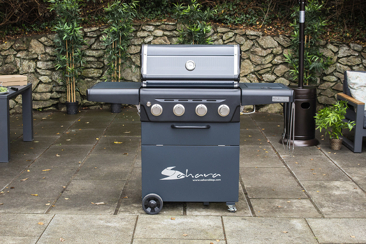 Sahara X450 4+1 Burner Cabinet Gas BBQ Smoky Teal 2