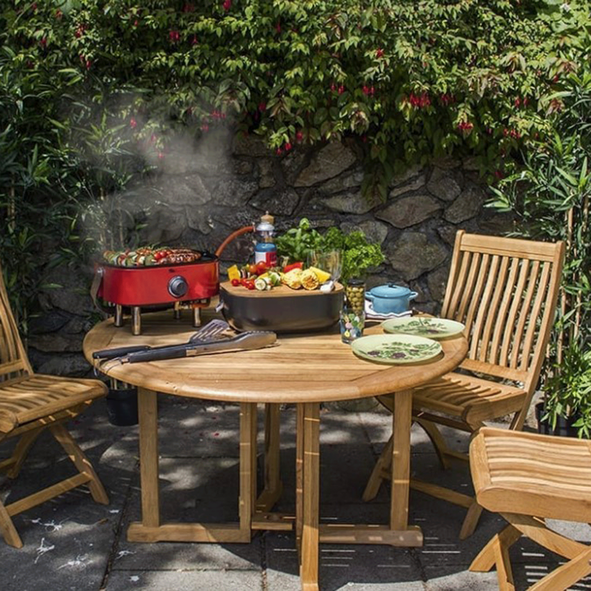Sahara Mini Portable Gas BBQ Red