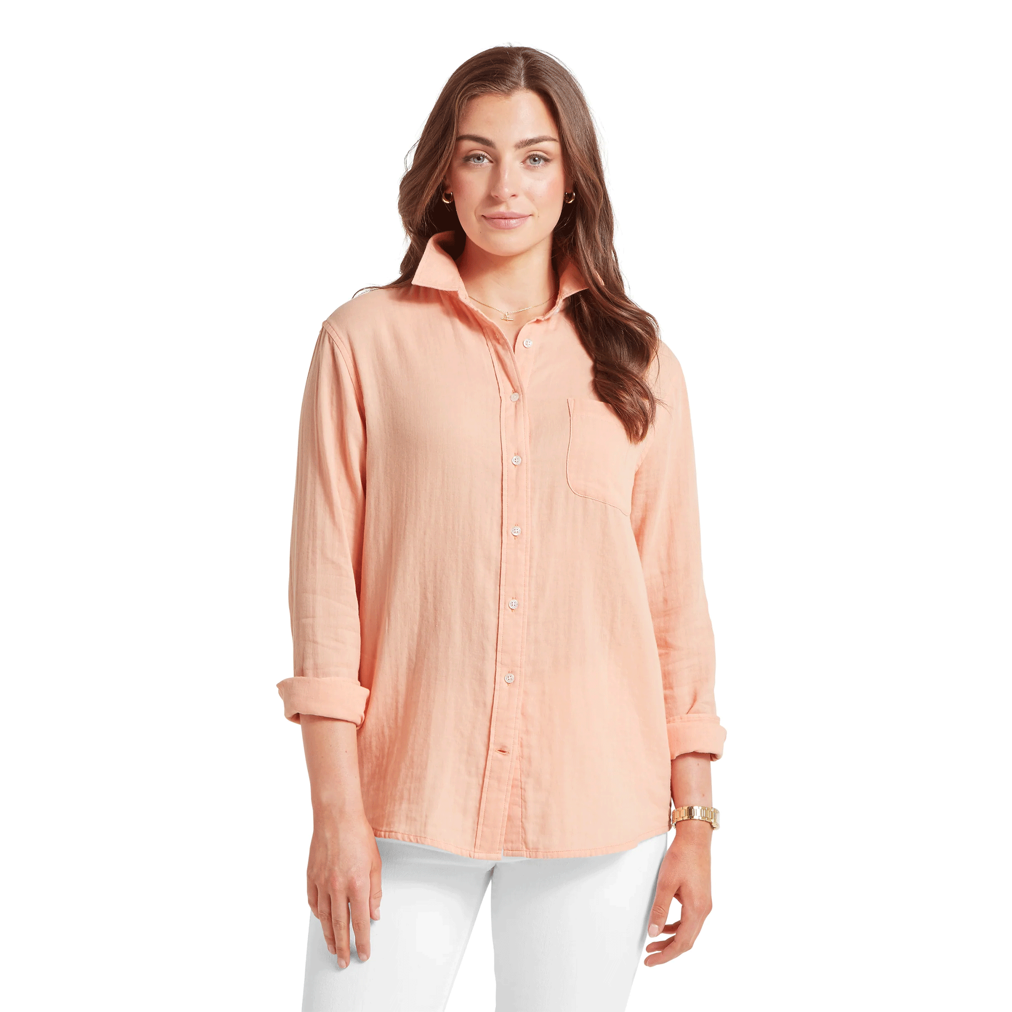 Schoffel Ashdon Shirt in Coral Peach
