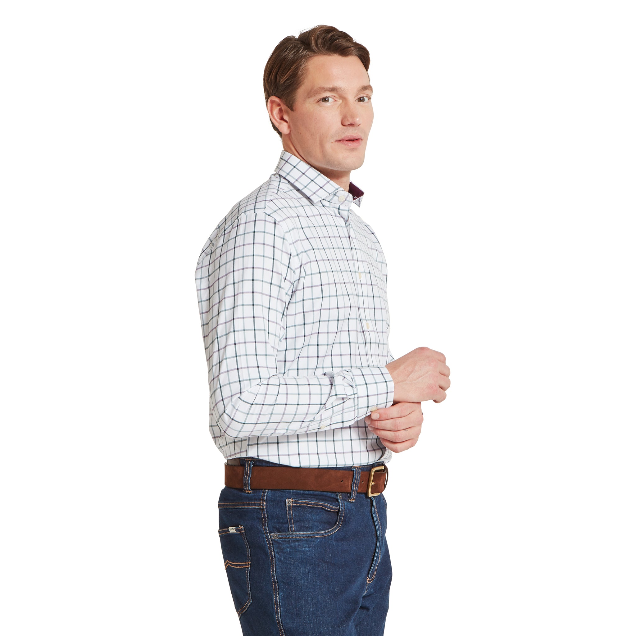 Schöffel Baconsthorpe Tailored Shirt Deep Purple Check