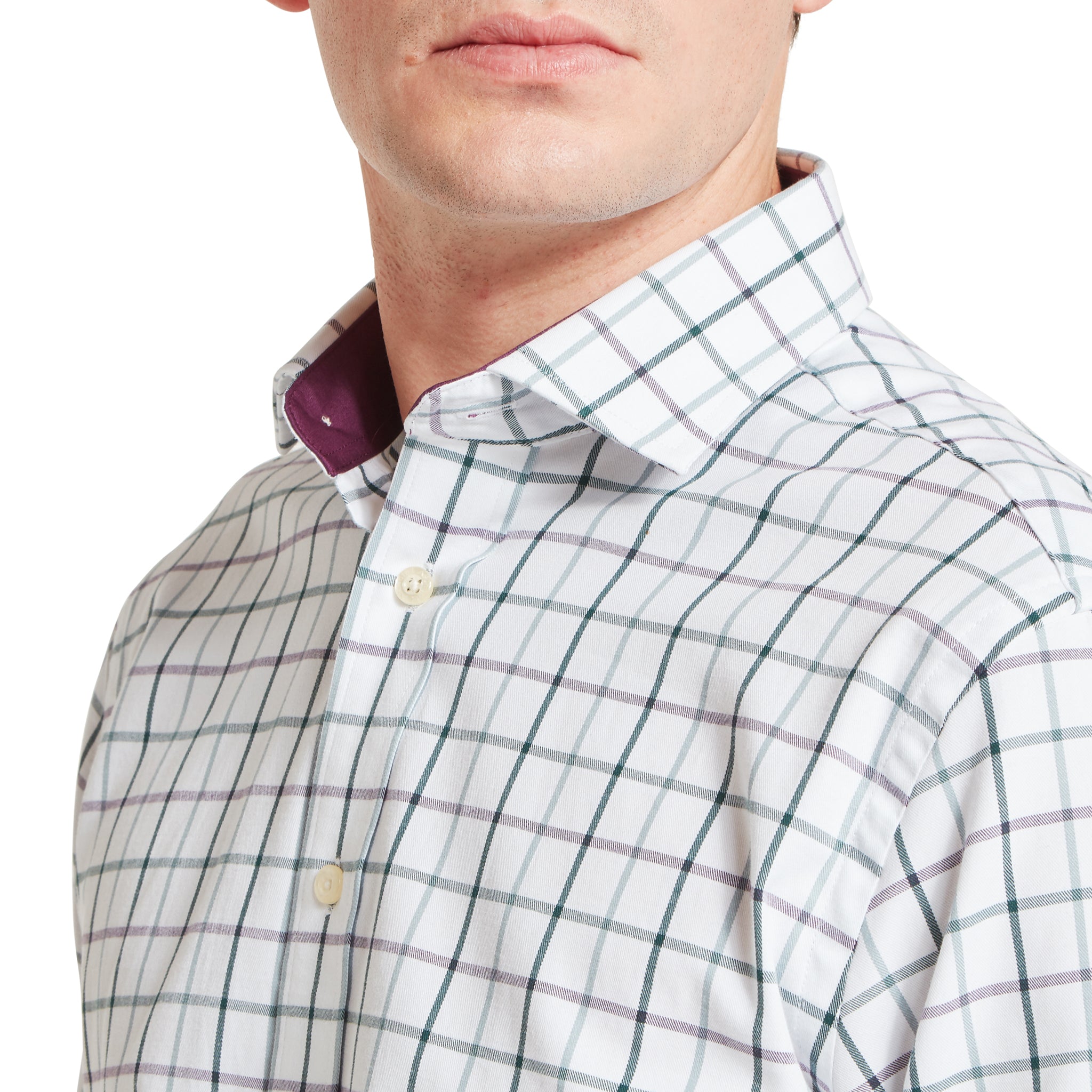 Schöffel Baconsthorpe Tailored Shirt Deep Purple Check