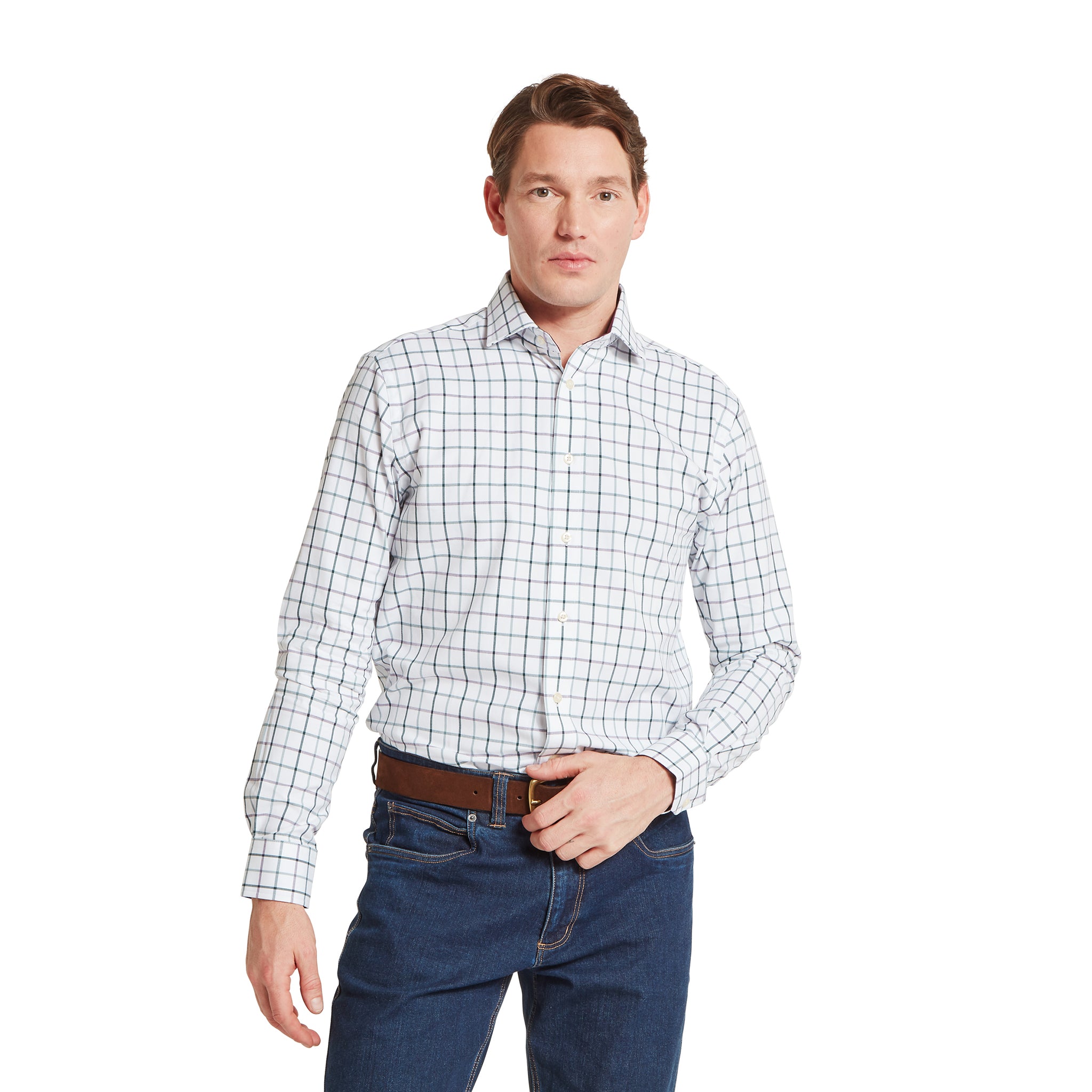 Schöffel Baconsthorpe Tailored Shirt Deep Purple Check