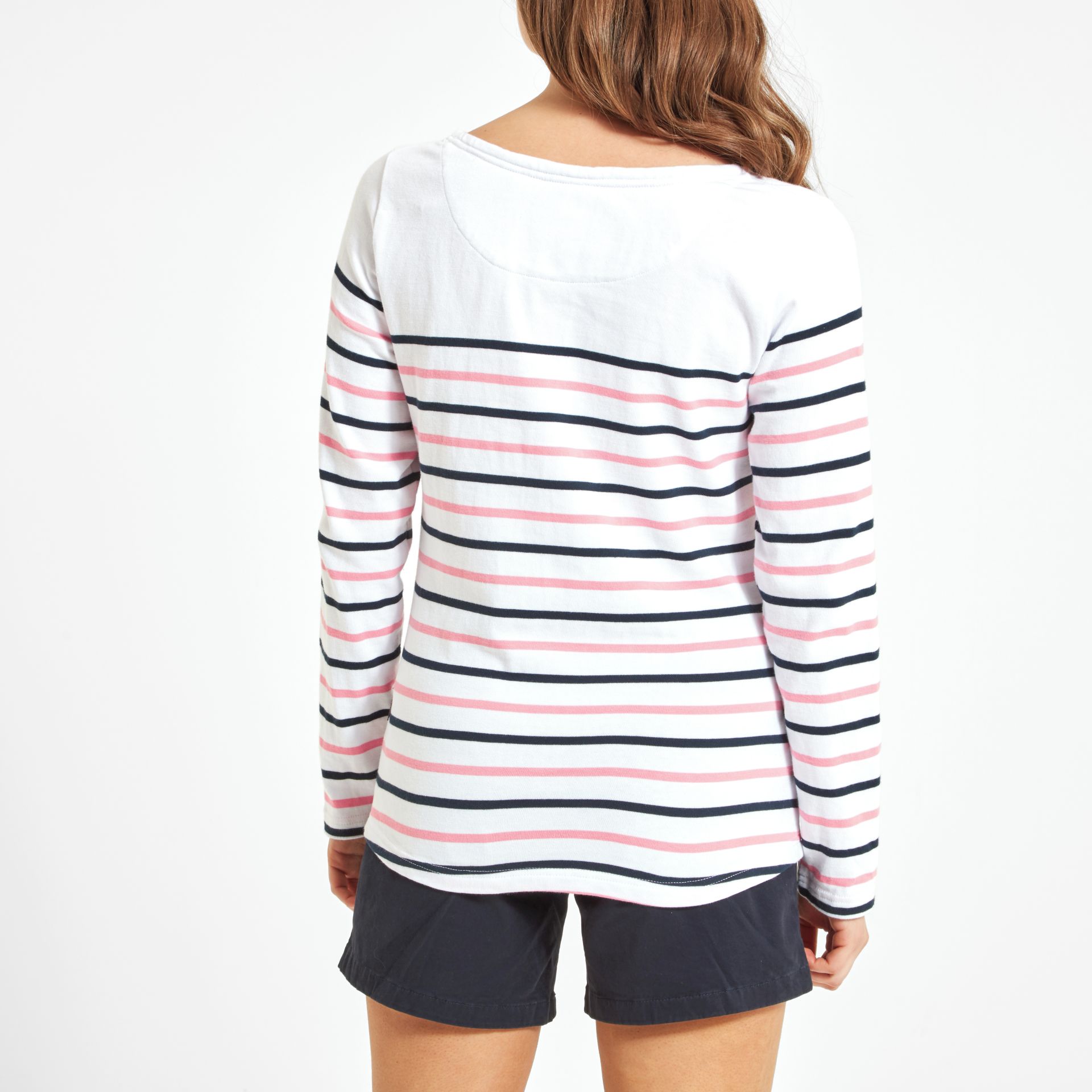 Schoffel Beauport Ladies Cotton Top White-Navy-Flamingo 2