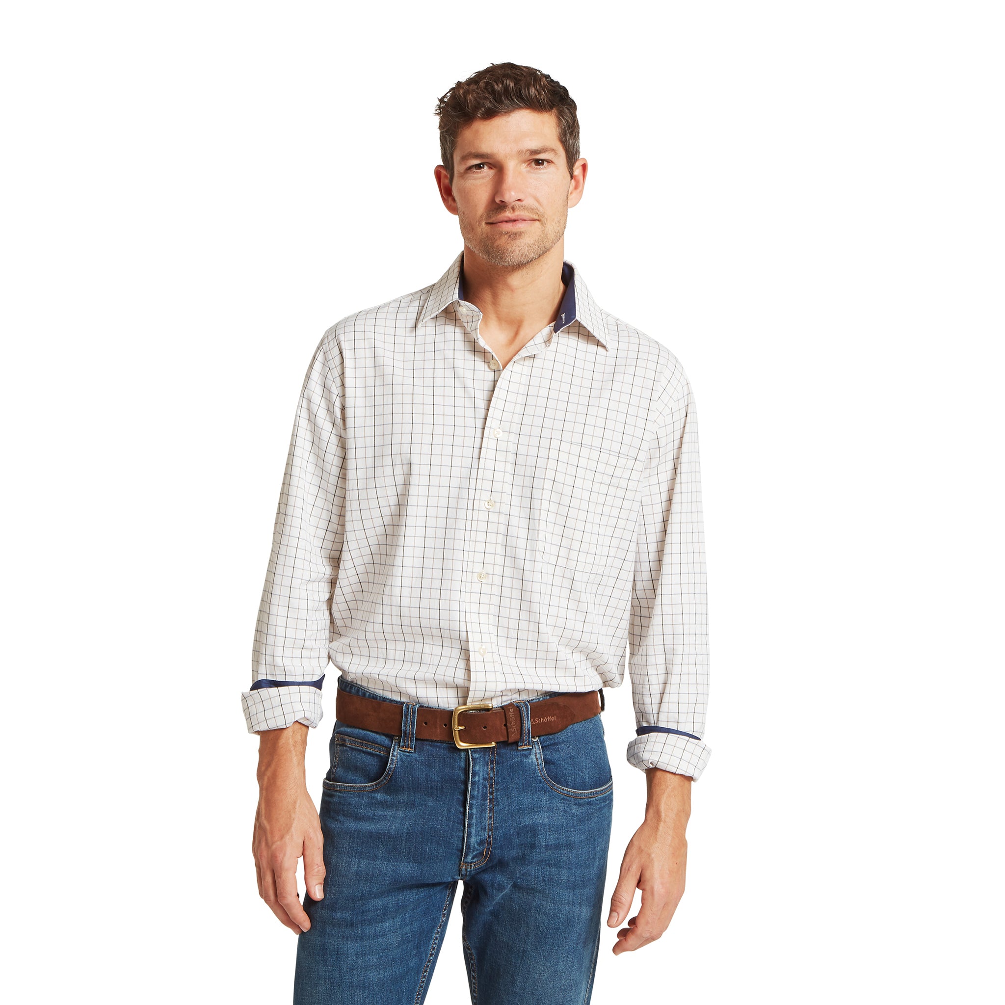 Schöffel Burnham Tattersall Classic Shirt Blueberry