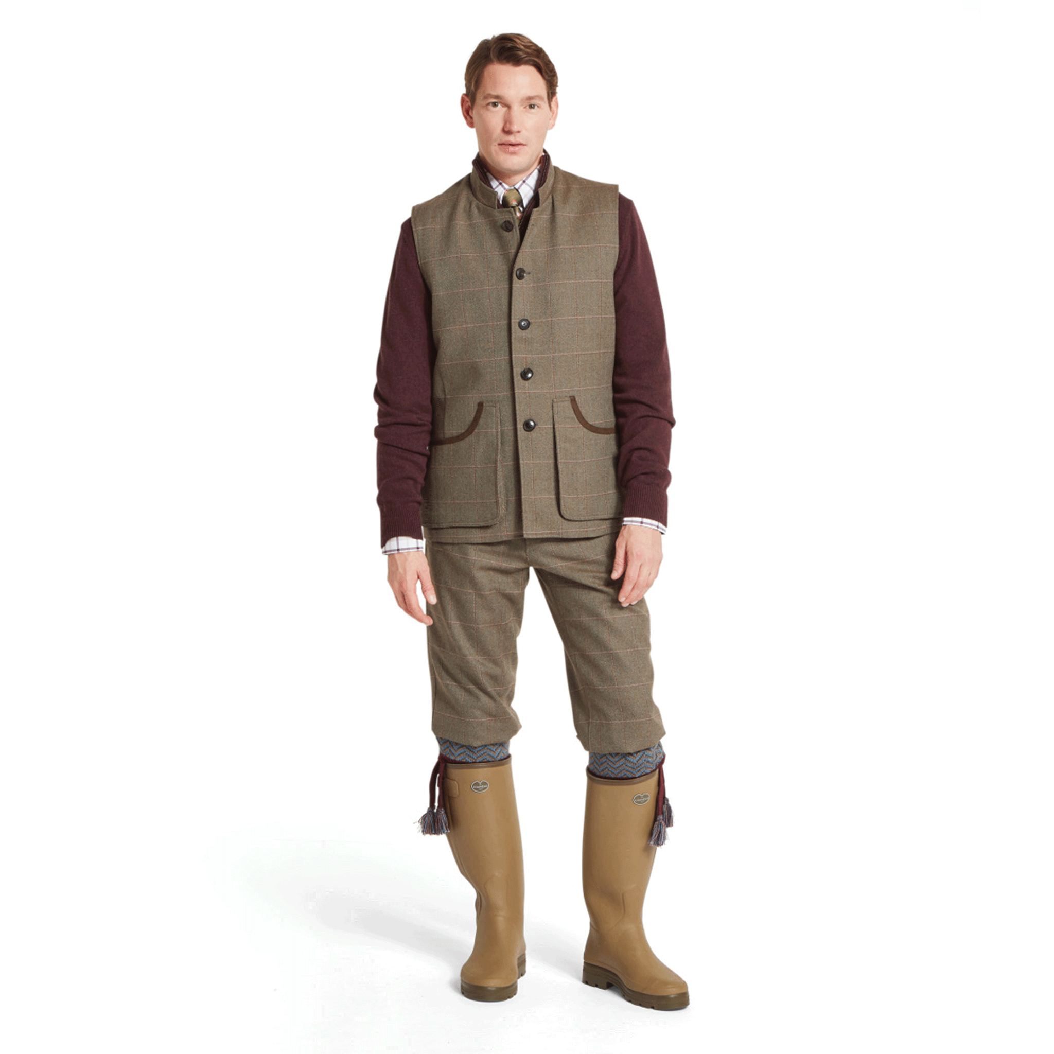 Schöffel Country Men’s Holcot Lambswool Tweed Waistcoat – Lochlane Tweed