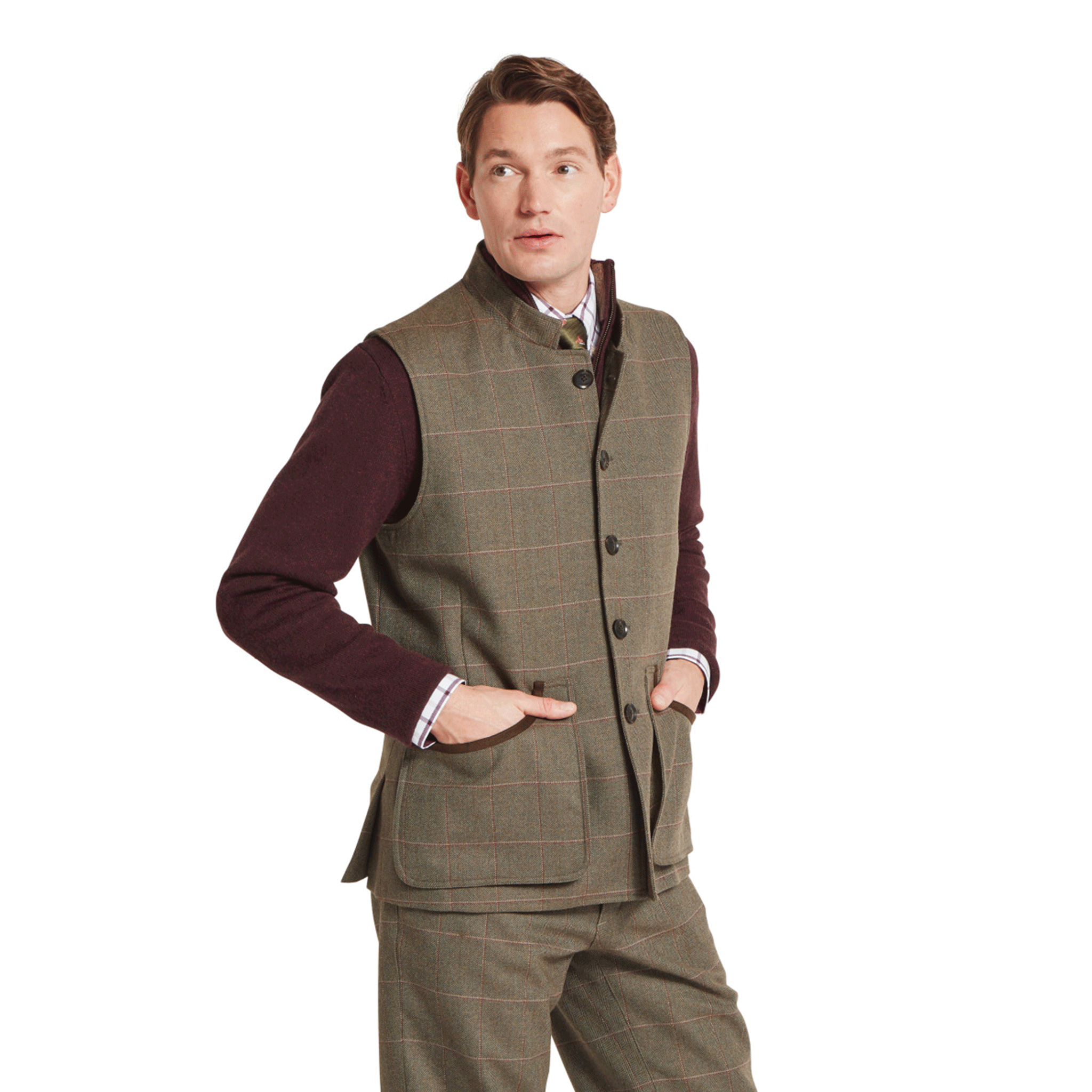 Schöffel Country Men’s Holcot Lambswool Tweed Waistcoat – Lochlane Tweed