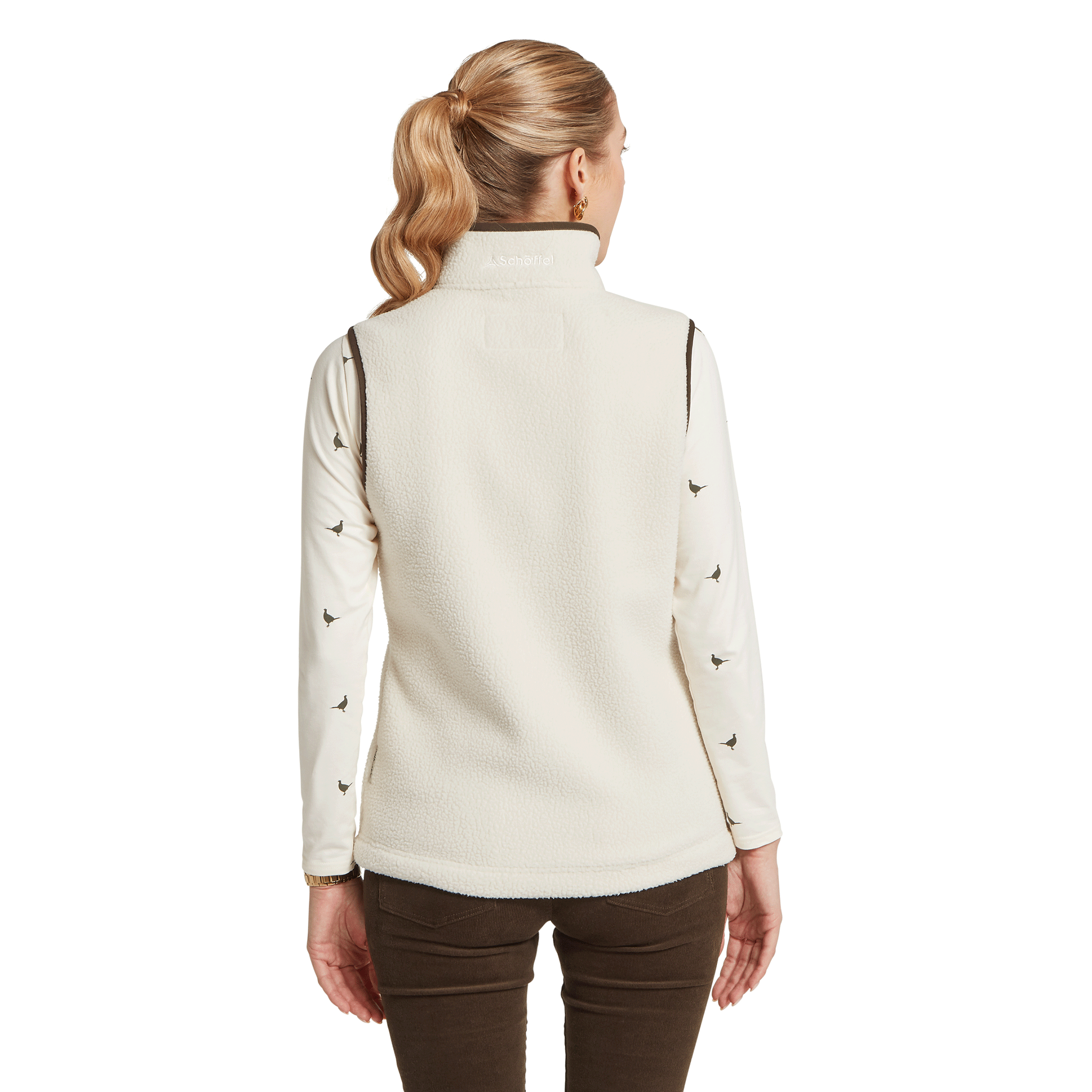 Schöffel Country Women's Lyndon Retro Fleece Gilet Soft White