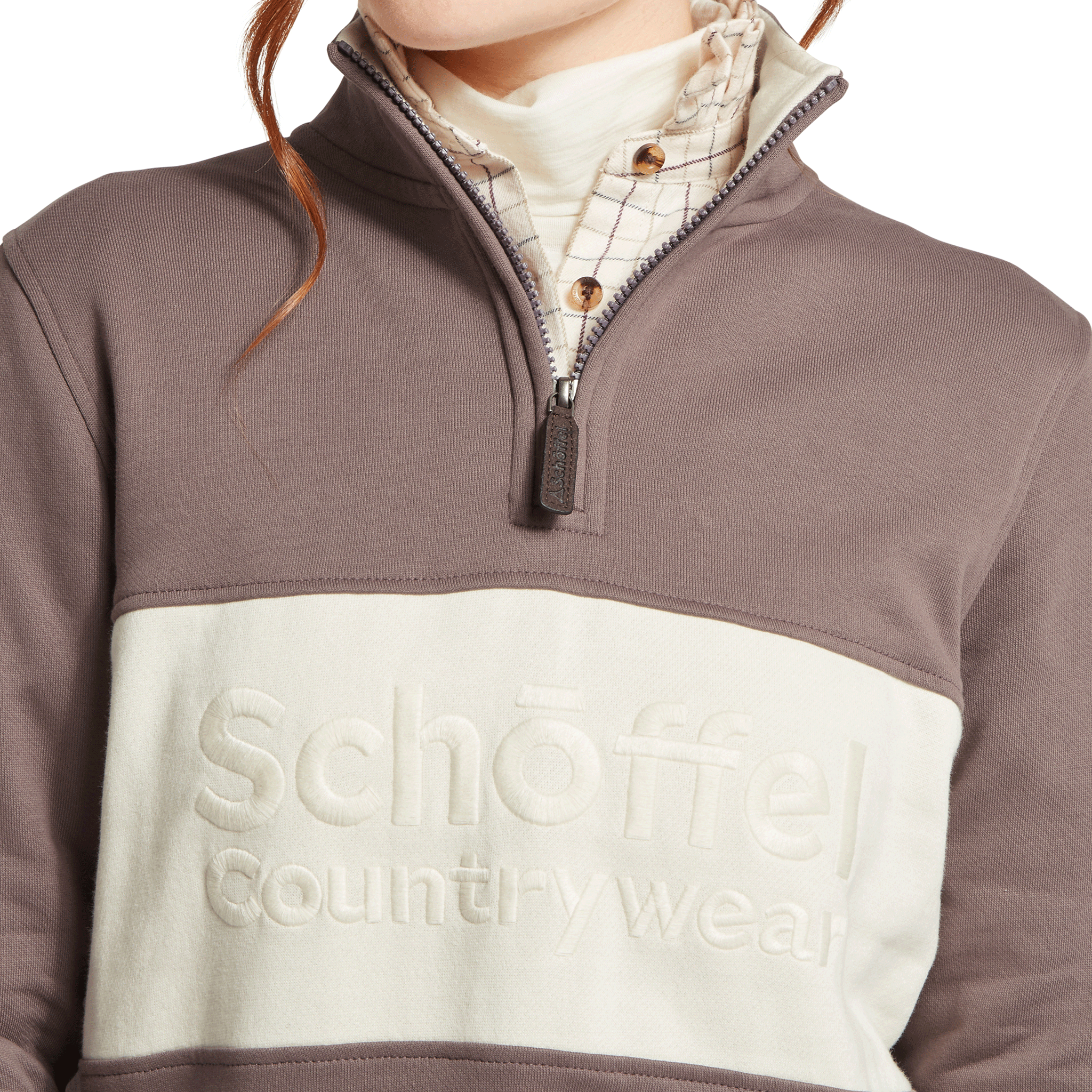 Schöffel Country Women's St Agnes 1/4 Zip Sweatshirt Truffle